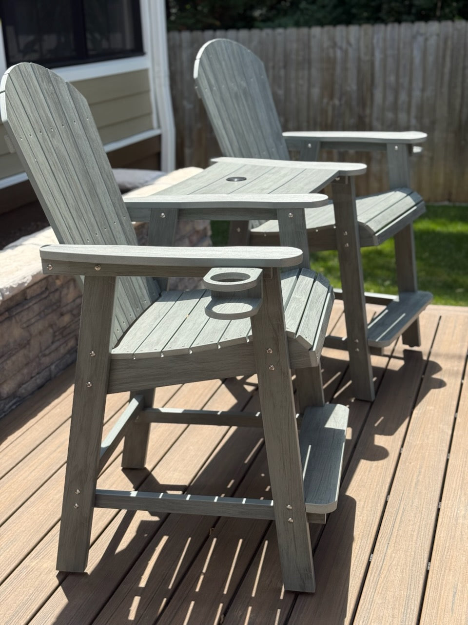Counter Height Bistro Tete-a-tete With Cupholders