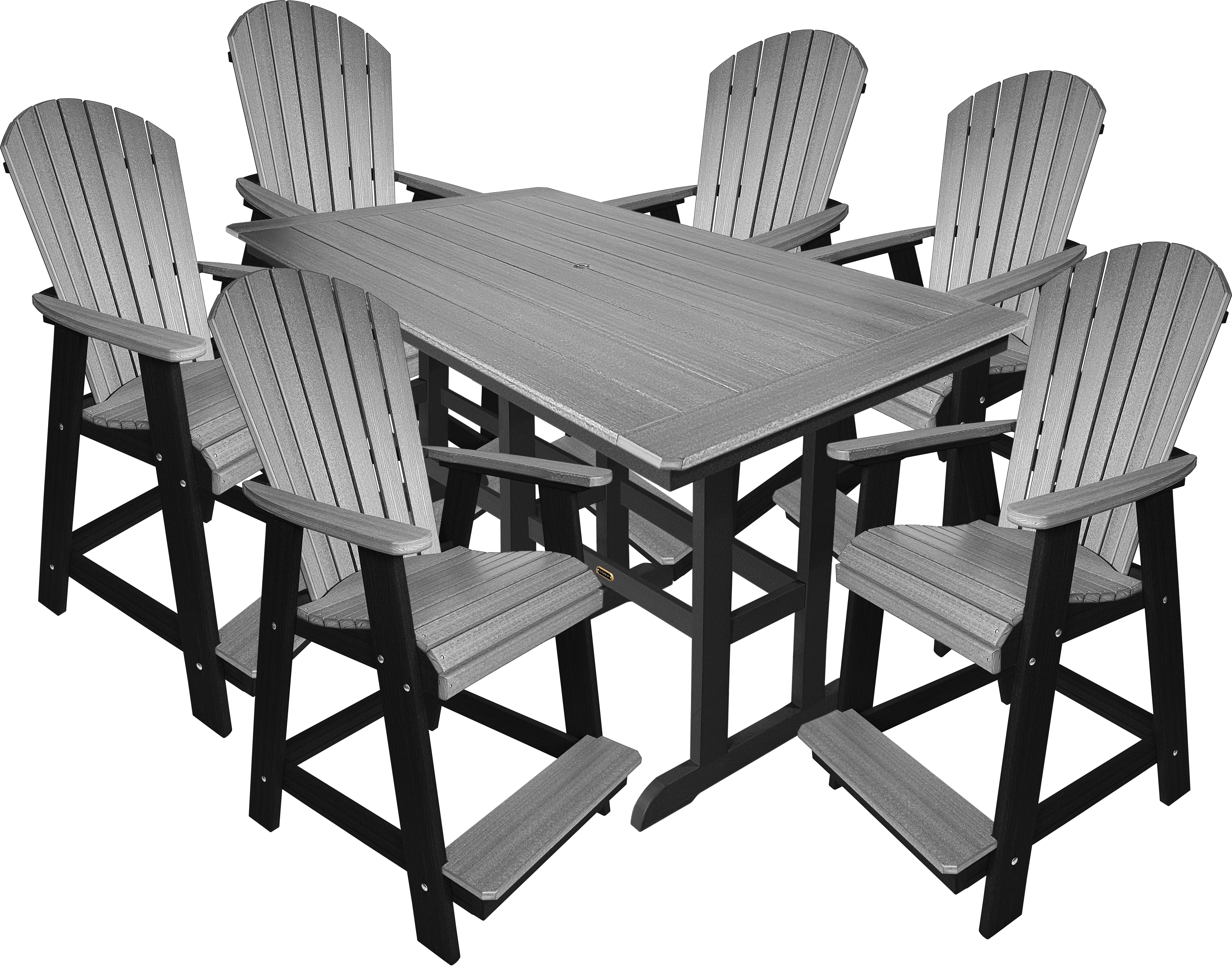 7-Piece Oceanview Adirondack Counter Set - Fully Assembled