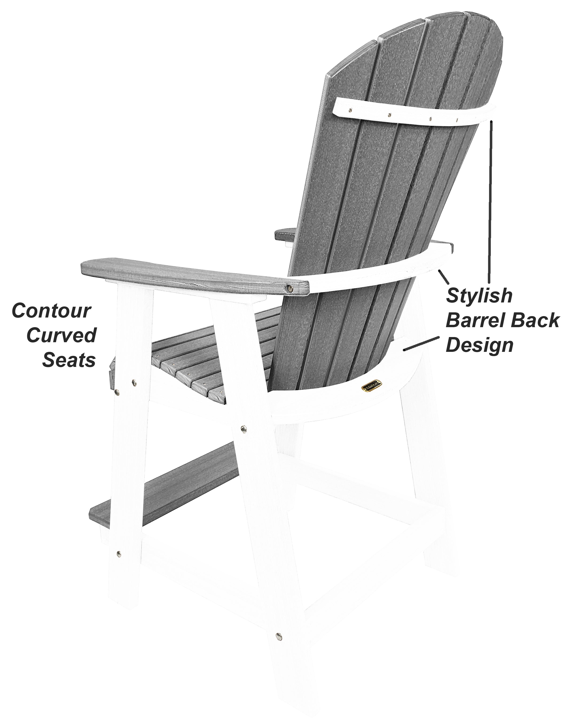Oceanview Adirondack Counter Chair