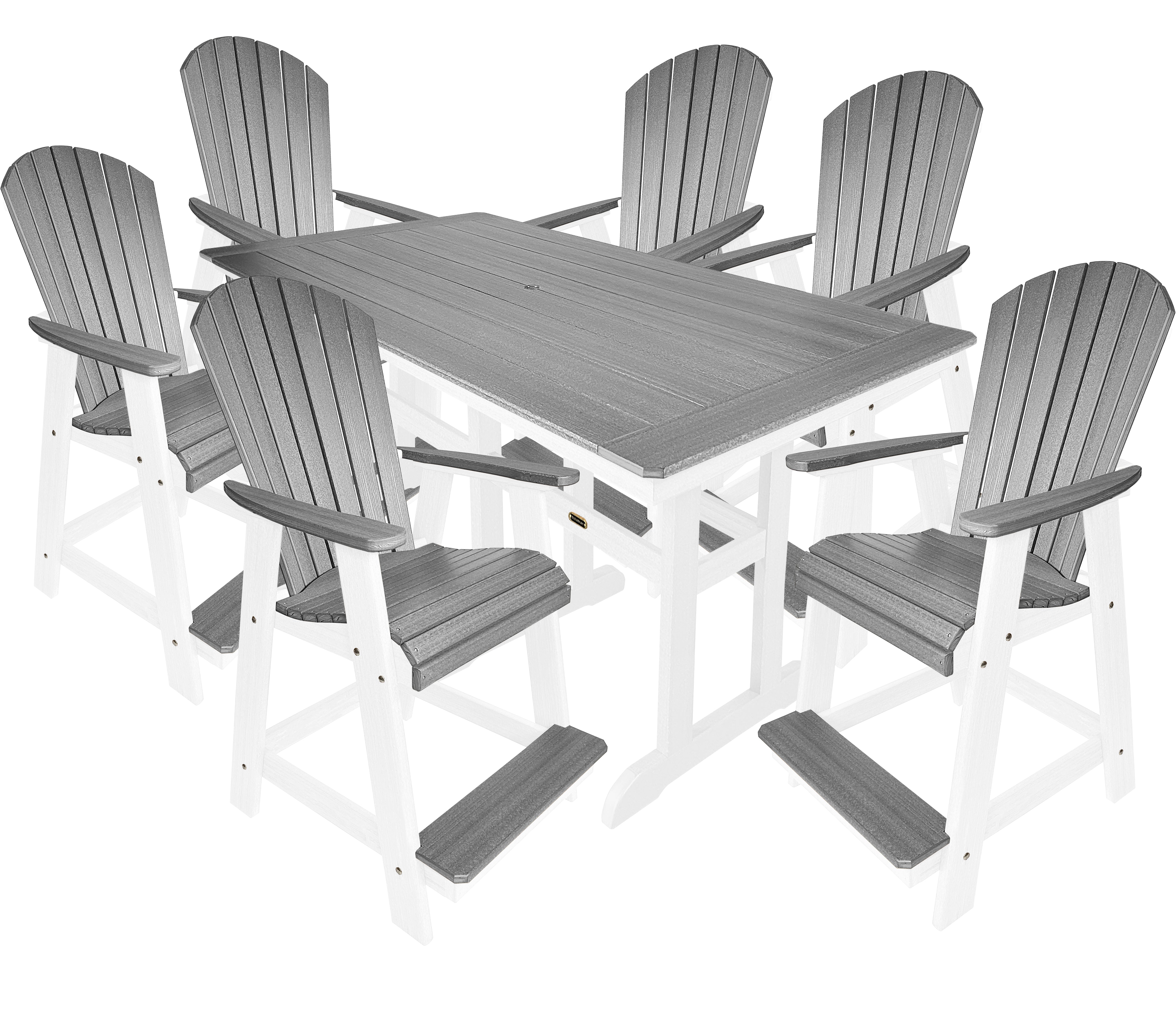7-Piece Oceanview Adirondack Counter Set - Fully Assembled