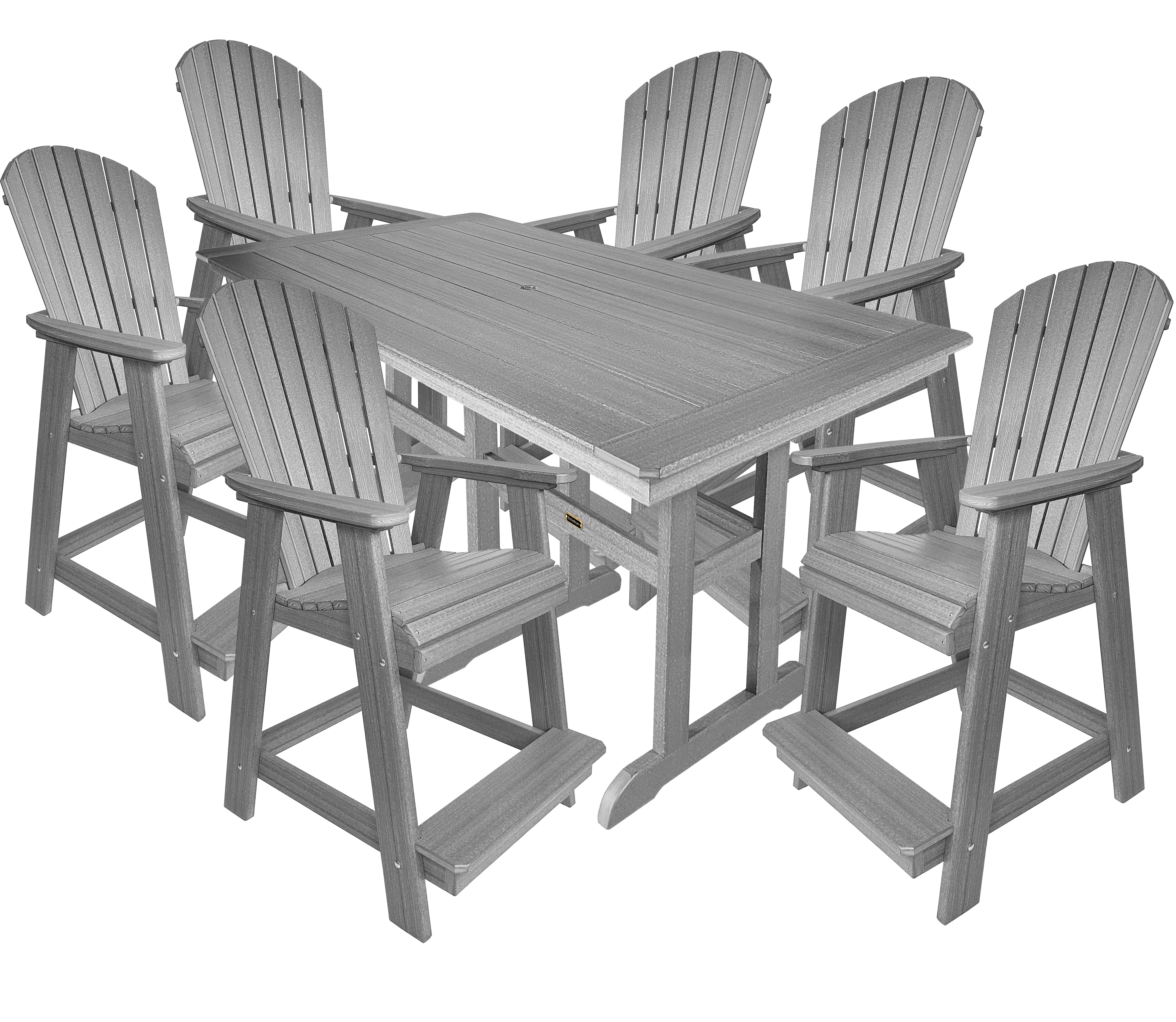 7-Piece Oceanview Adirondack Counter Set - Fully Assembled