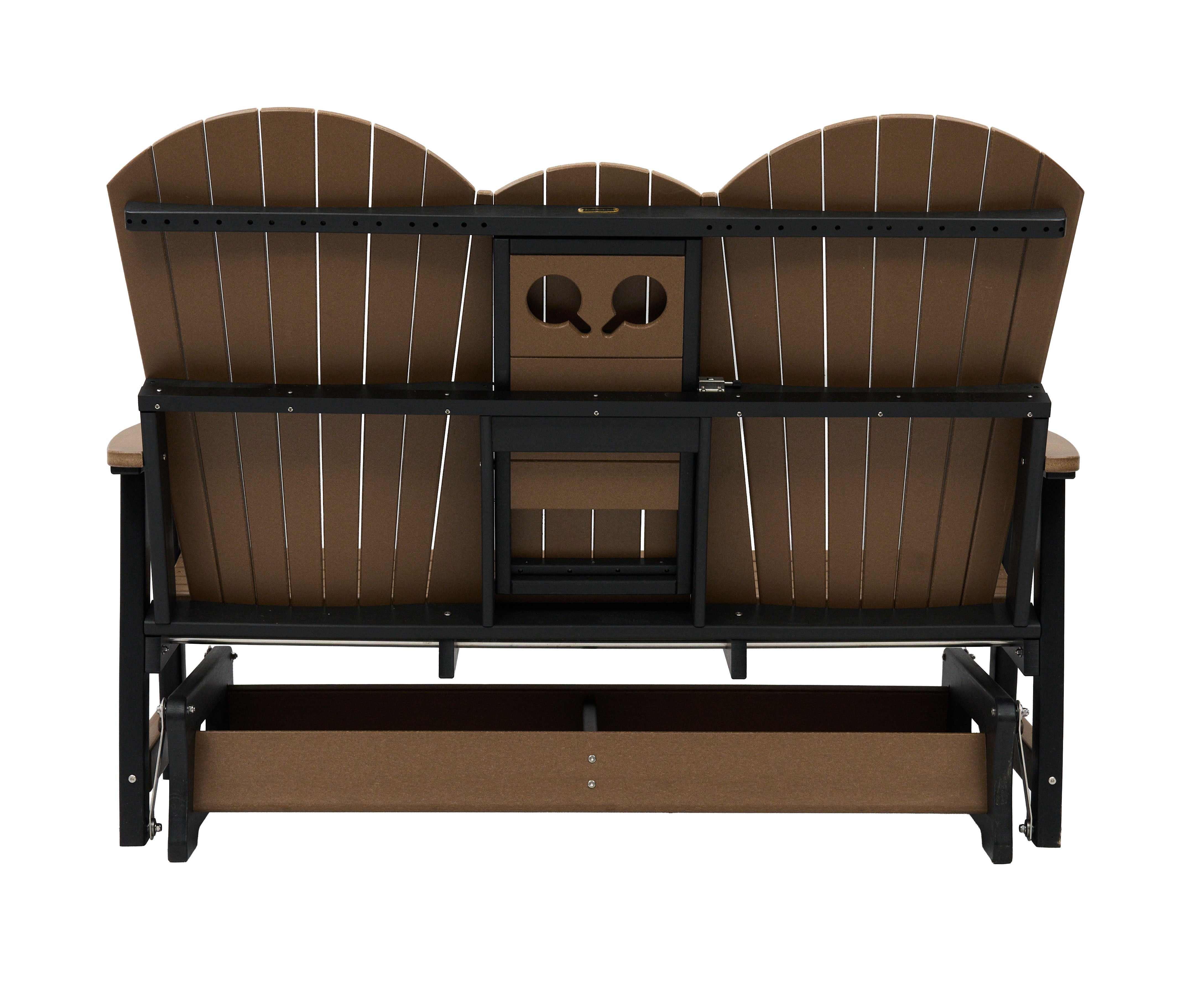 Classic Adirondack 5'ft Glider Console with Cupholders