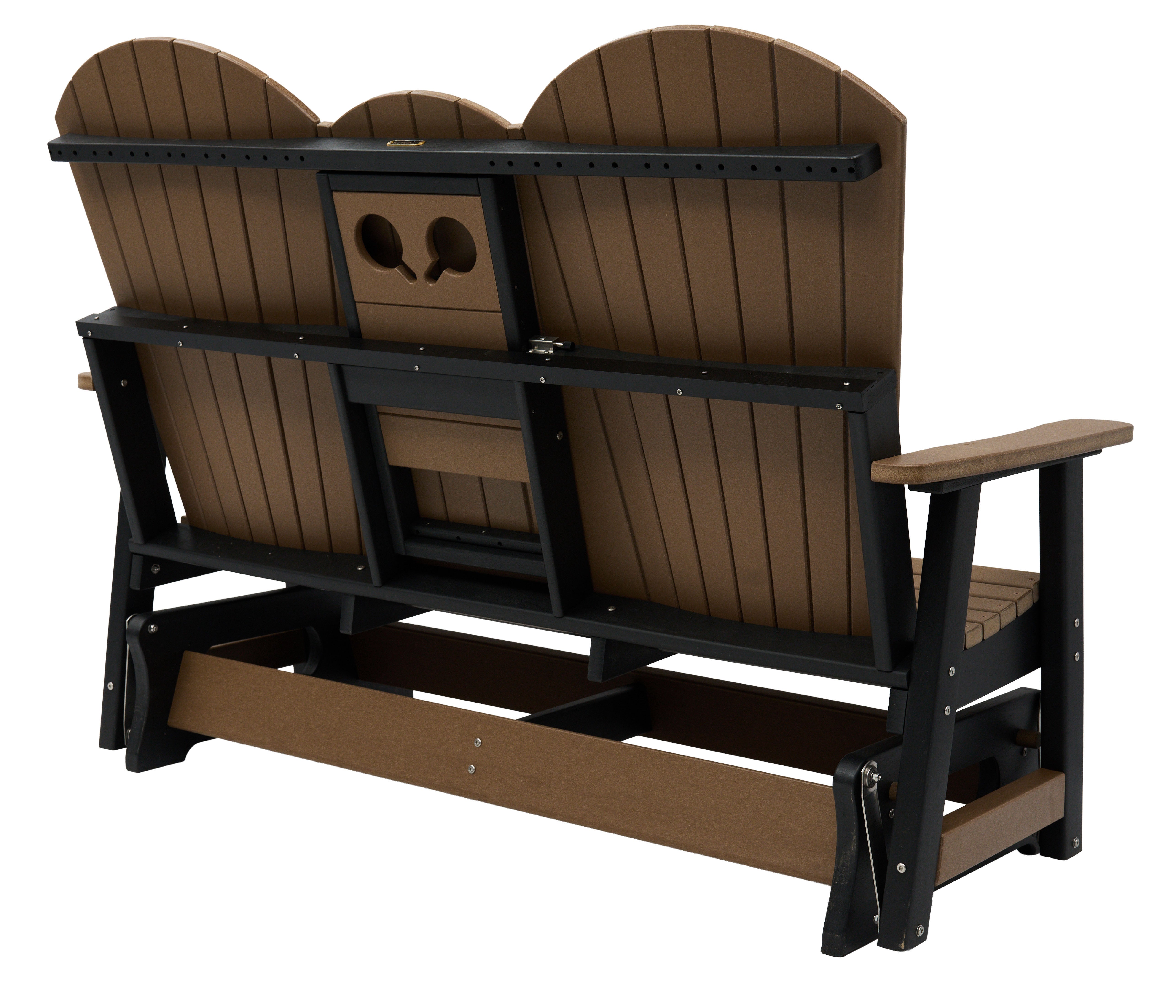 Classic Adirondack 5'ft Glider Console with Cupholders