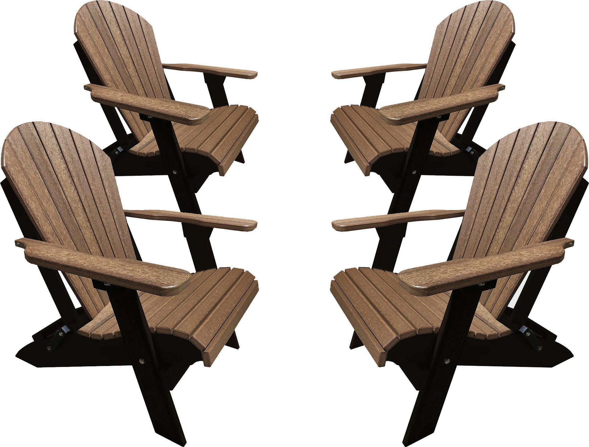Folding Adirondack Chairs Set of 4 King-Size