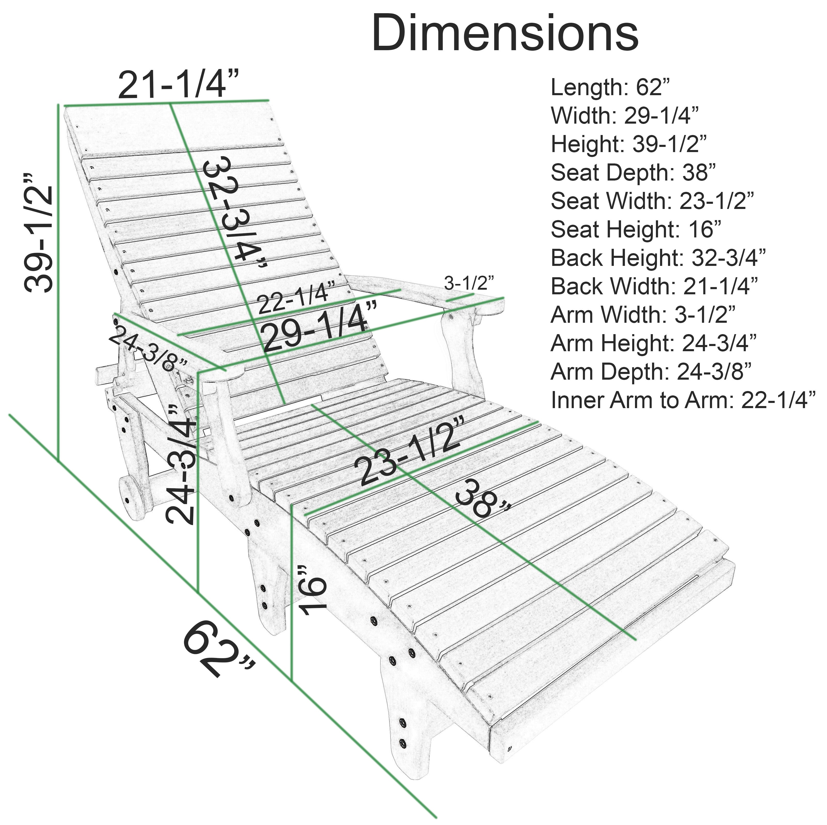 Chaise Lounge With Wheels And Adjustable Back
