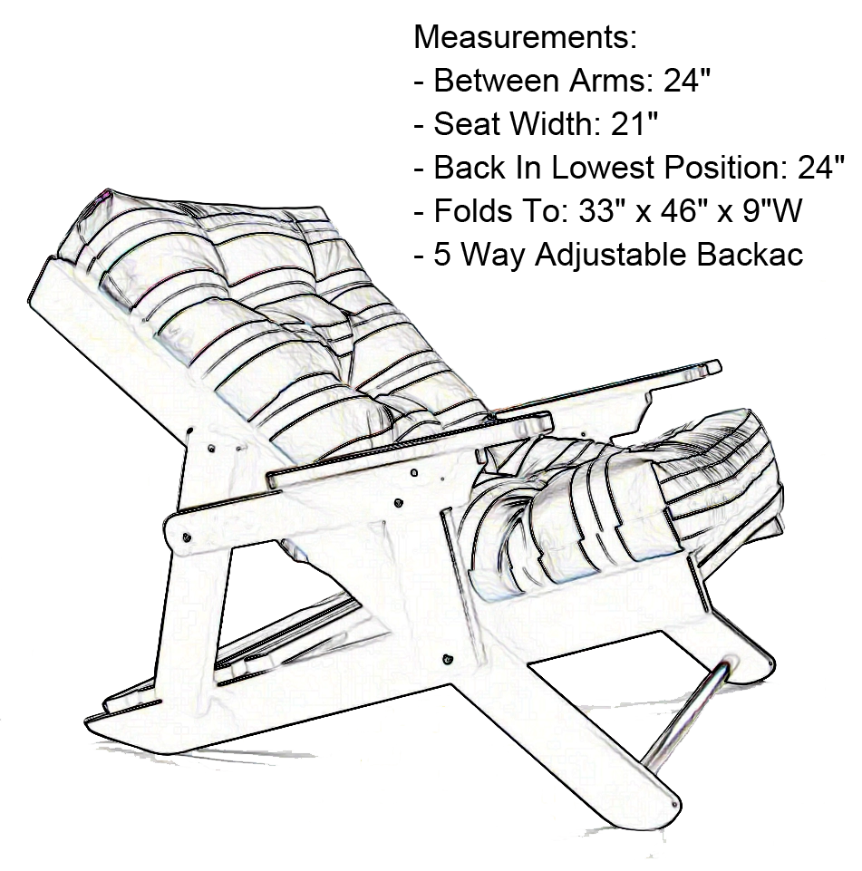 Original Cloud Comfort Folding & Reclining Chair (Wood Grain Texture)