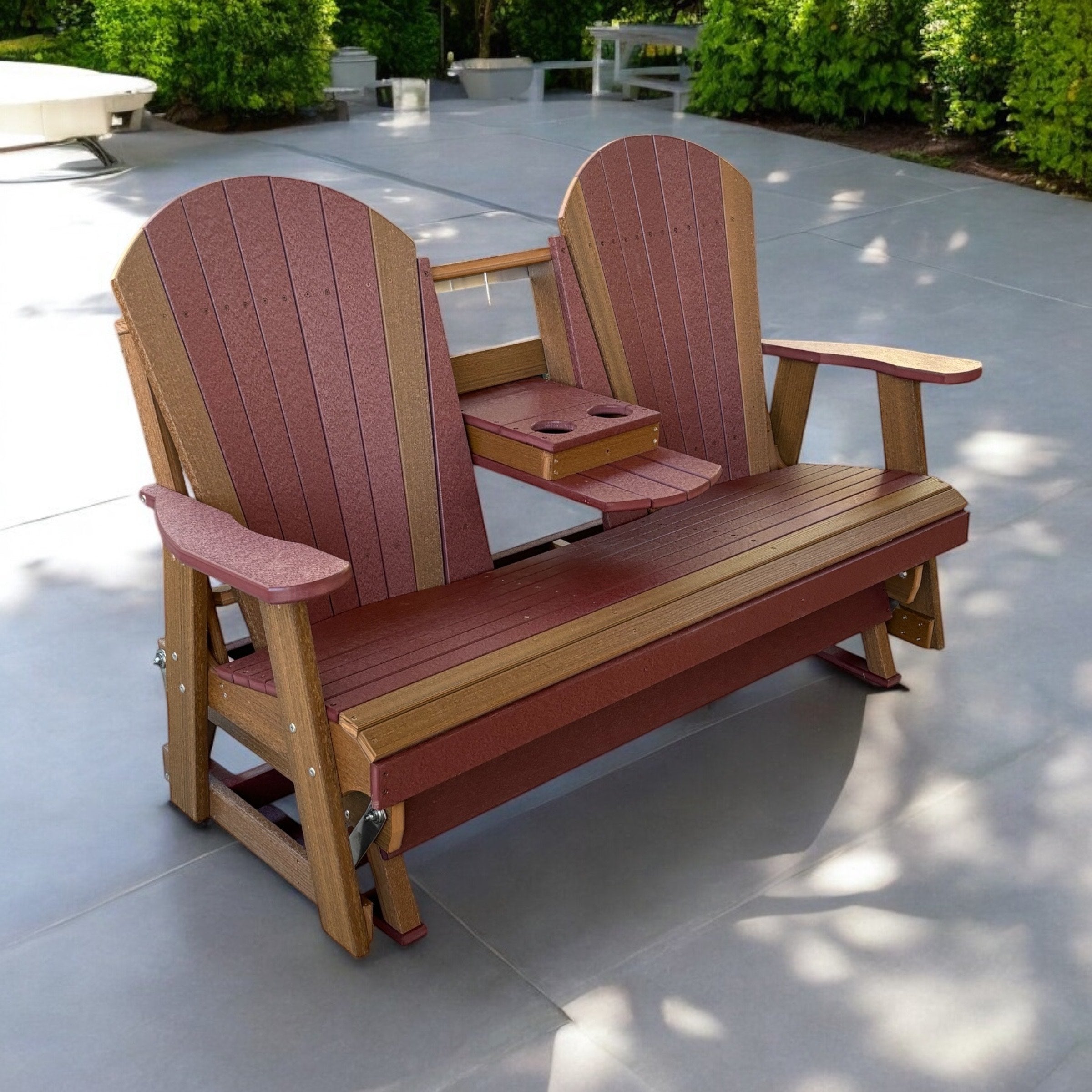 Adirondack 5'ft Glider Console with Cupholders
