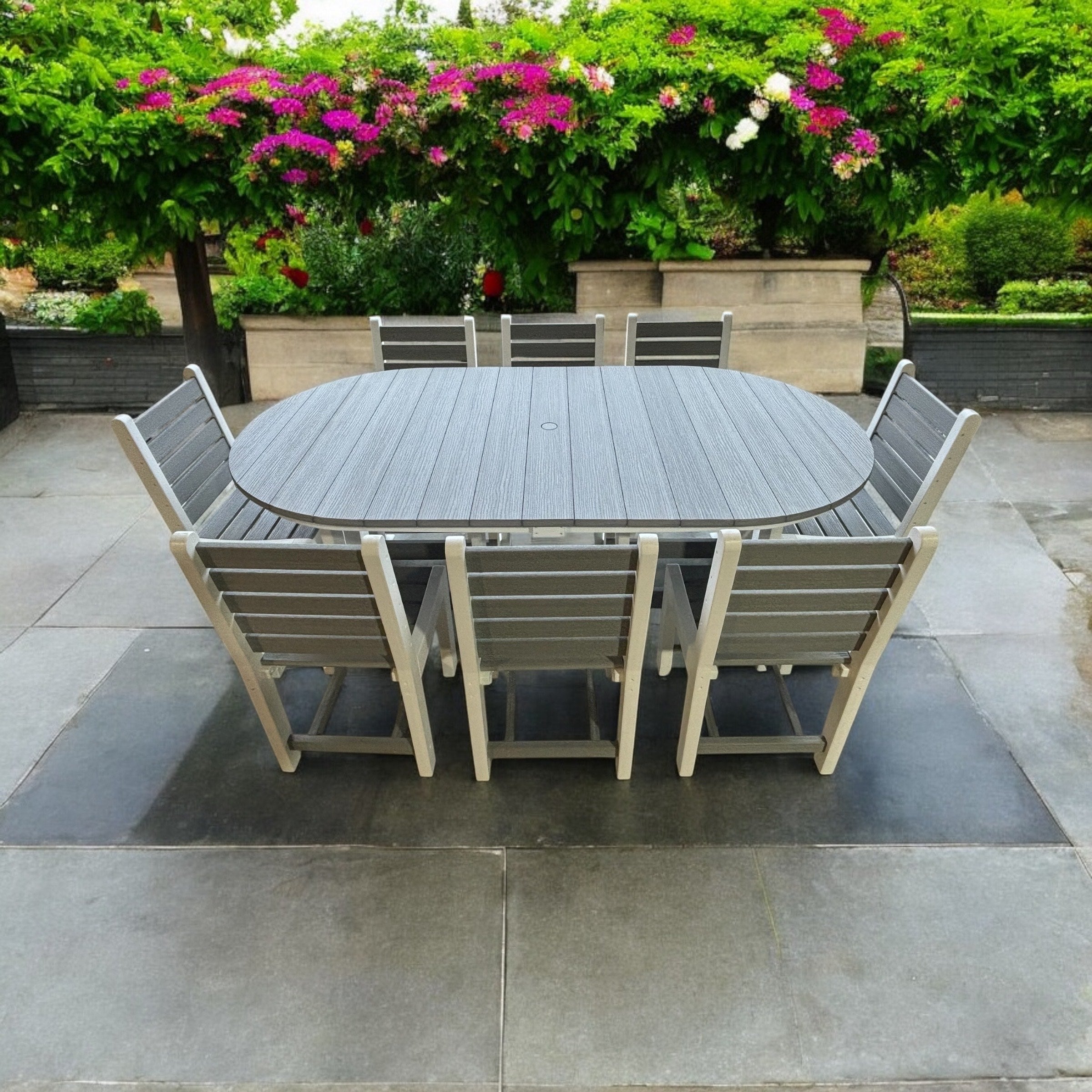 DURAWEATHER POLY® 9-Piece Plantation Oval Dining Table Set