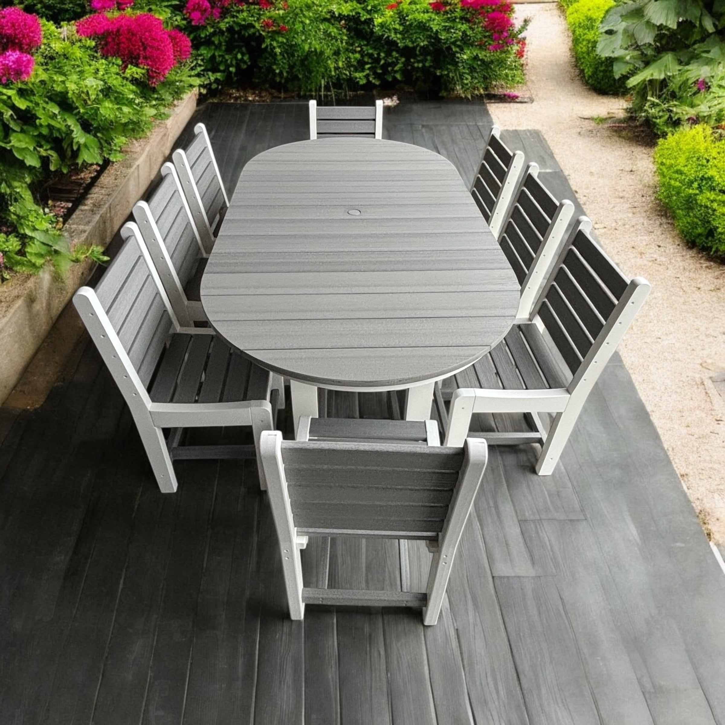 DURAWEATHER POLY® 9-Piece Plantation Oval Dining Table Set