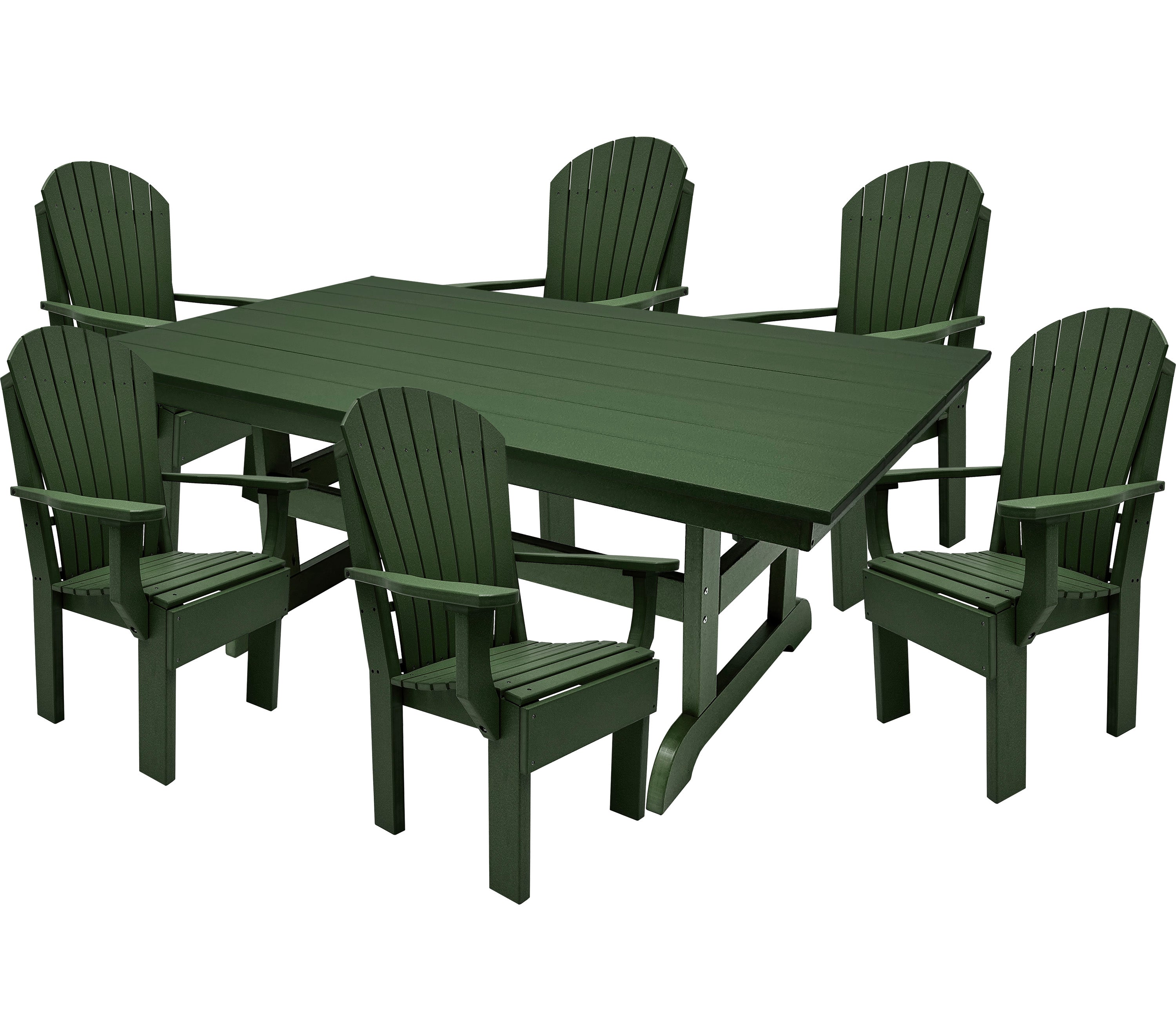 7-Piece Farmhouse Adirondack Dining Table Set