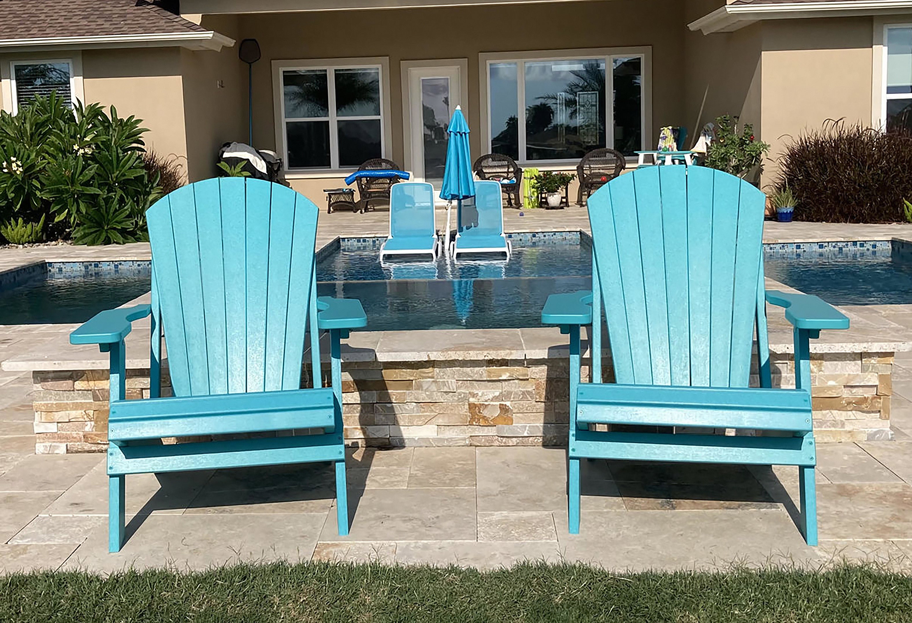 Folding Adirondack Chairs Set of 4 King-Size