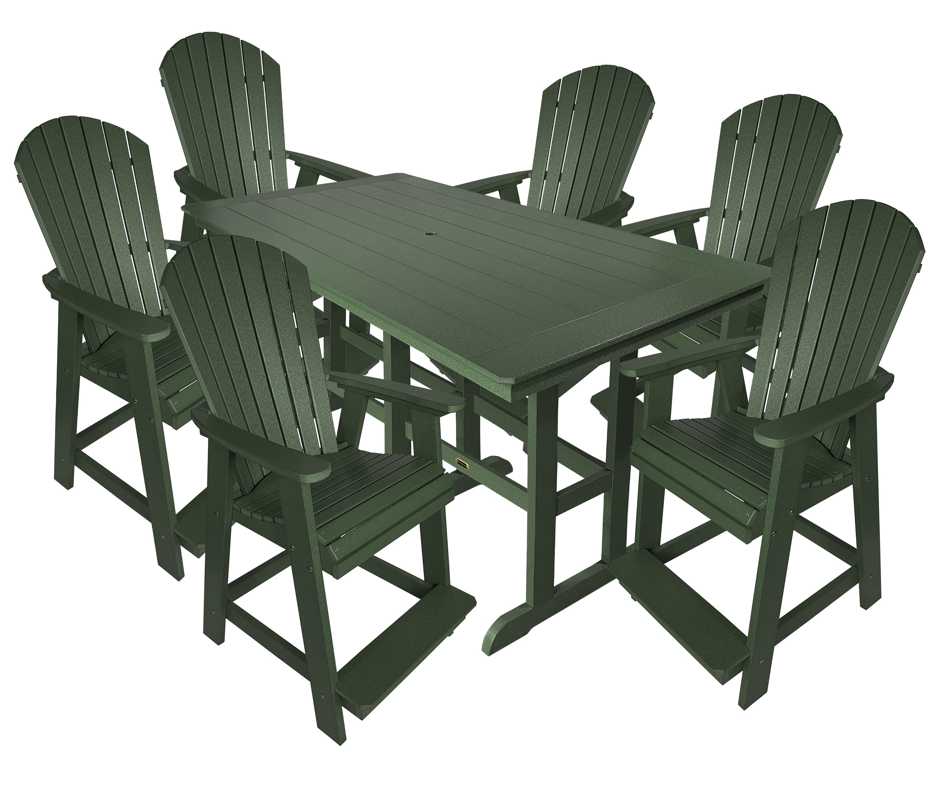 7-Piece Oceanview Adirondack Counter Set - Fully Assembled