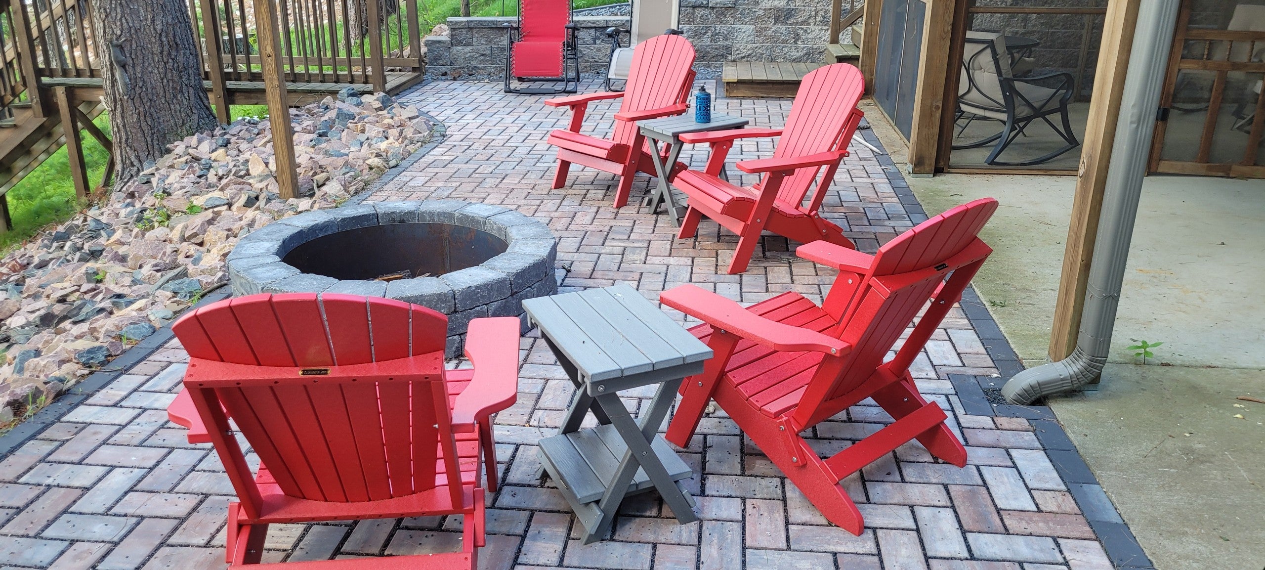 Folding Adirondack Chairs Set of 4 King-Size
