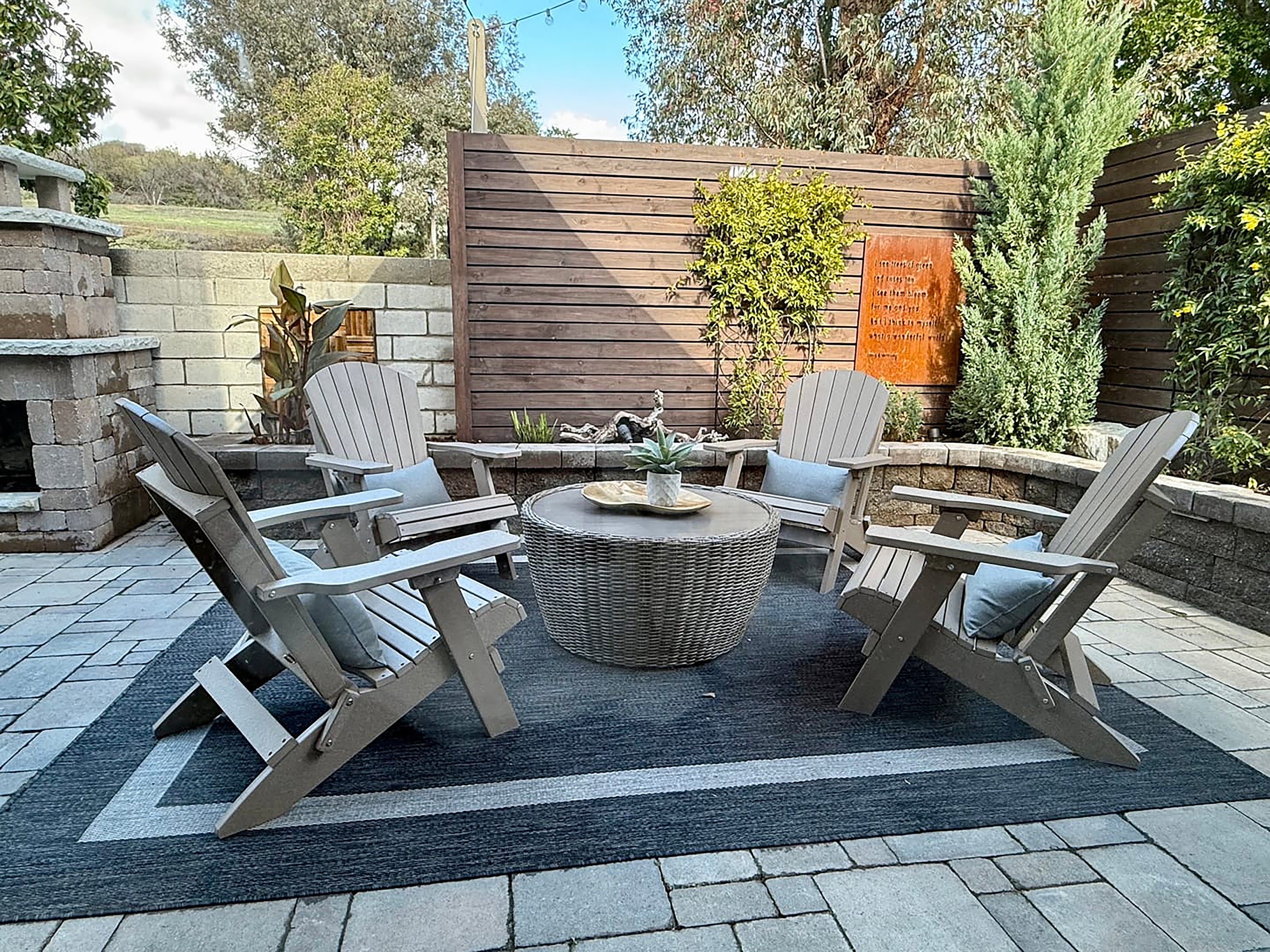 Folding Adirondack Chairs Set of 4 King-Size