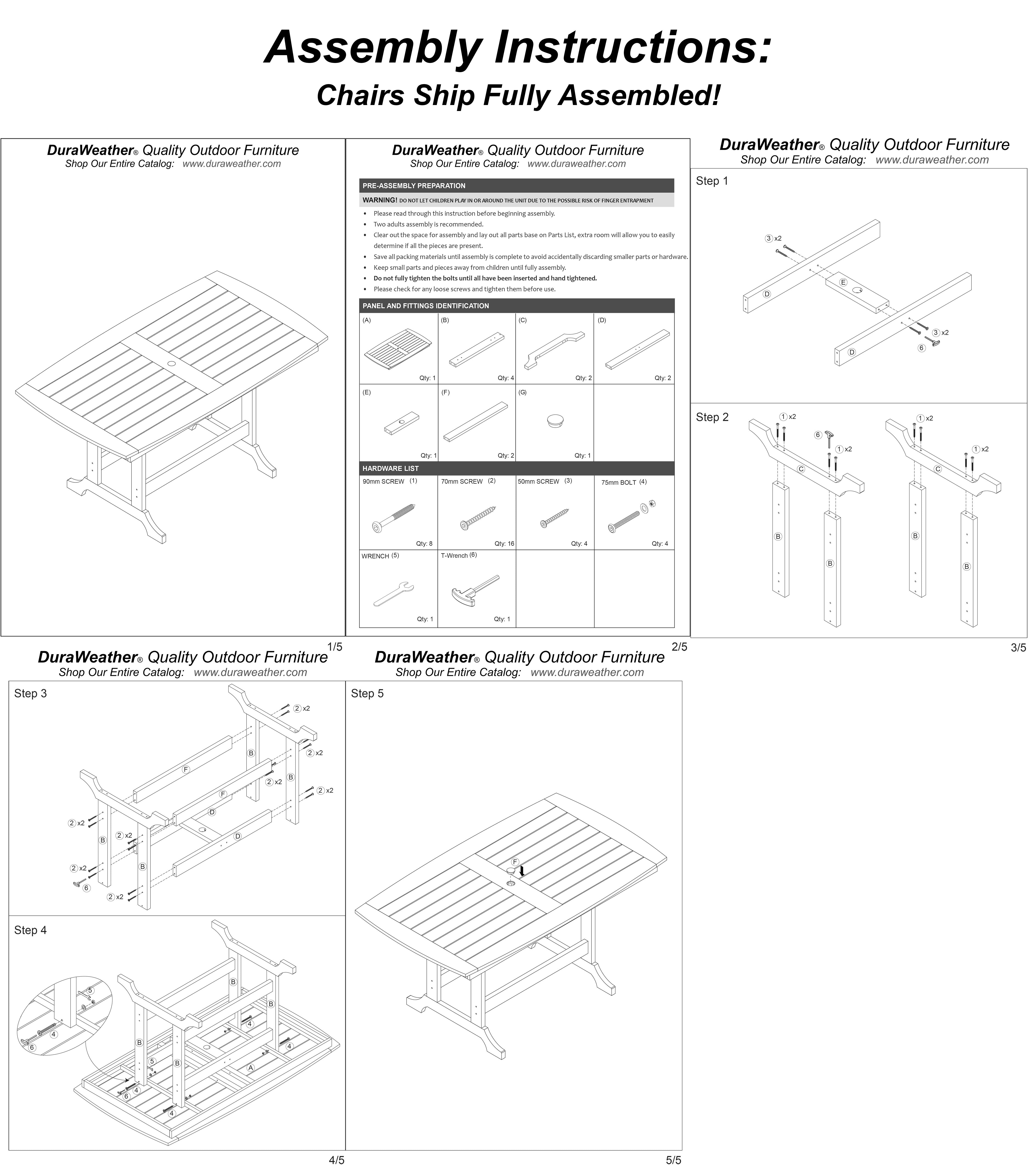 7-Piece Savannah Dining Table Set With Folding & Reclining Chairs