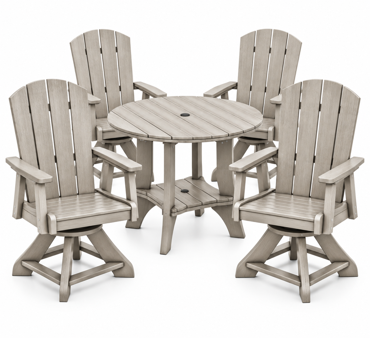 5-Piece Haven 36" Round Swivel Dining Set