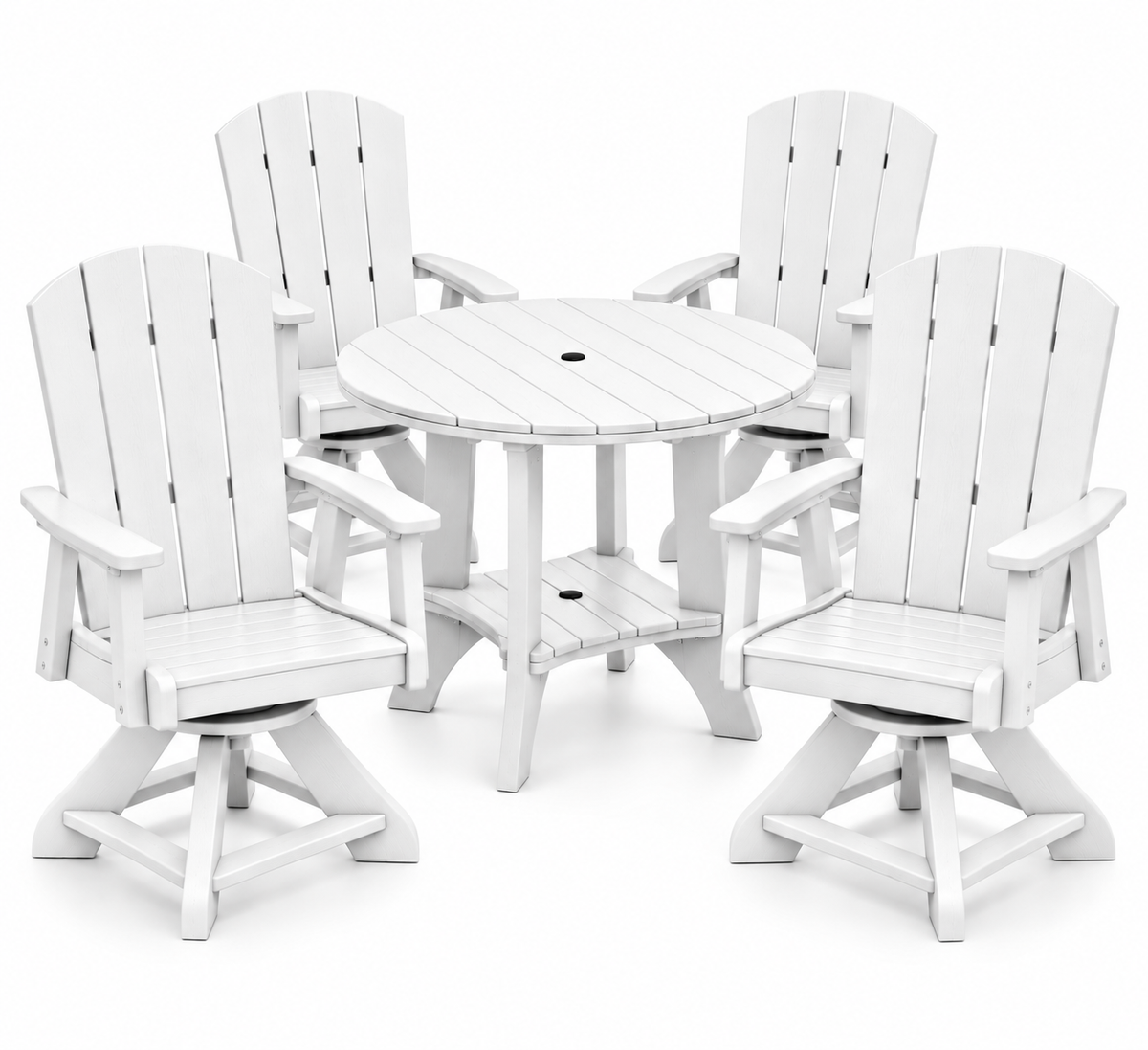 5-Piece Haven 36" Round Swivel Dining Set