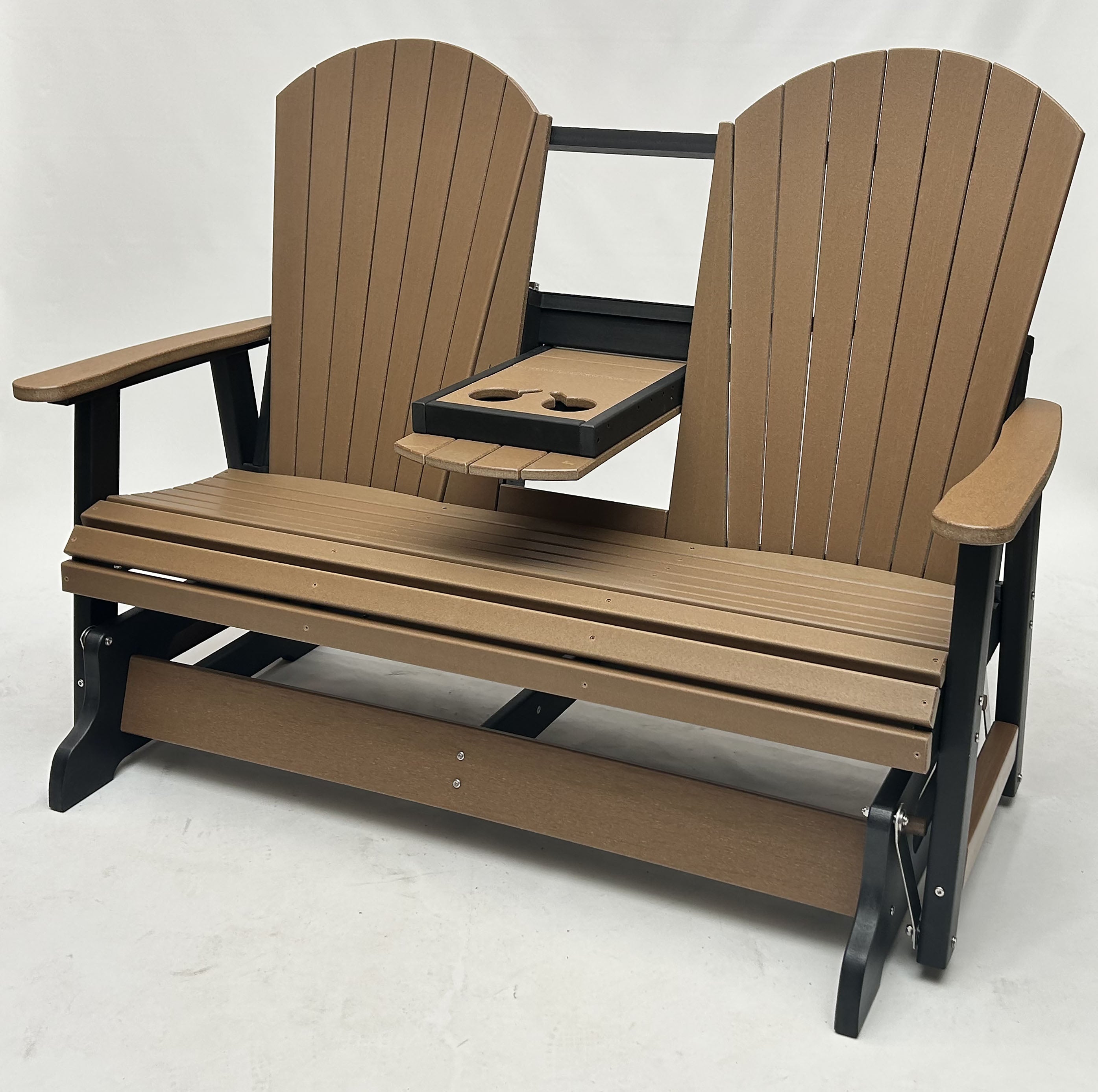 Classic Adirondack 5'ft Glider Console with Cupholders