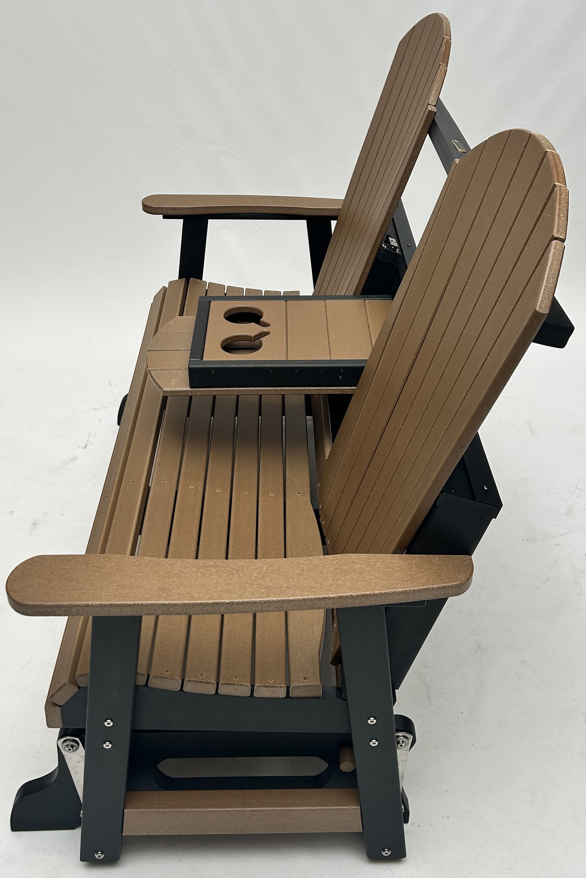Classic Adirondack 5'ft Glider Console with Cupholders