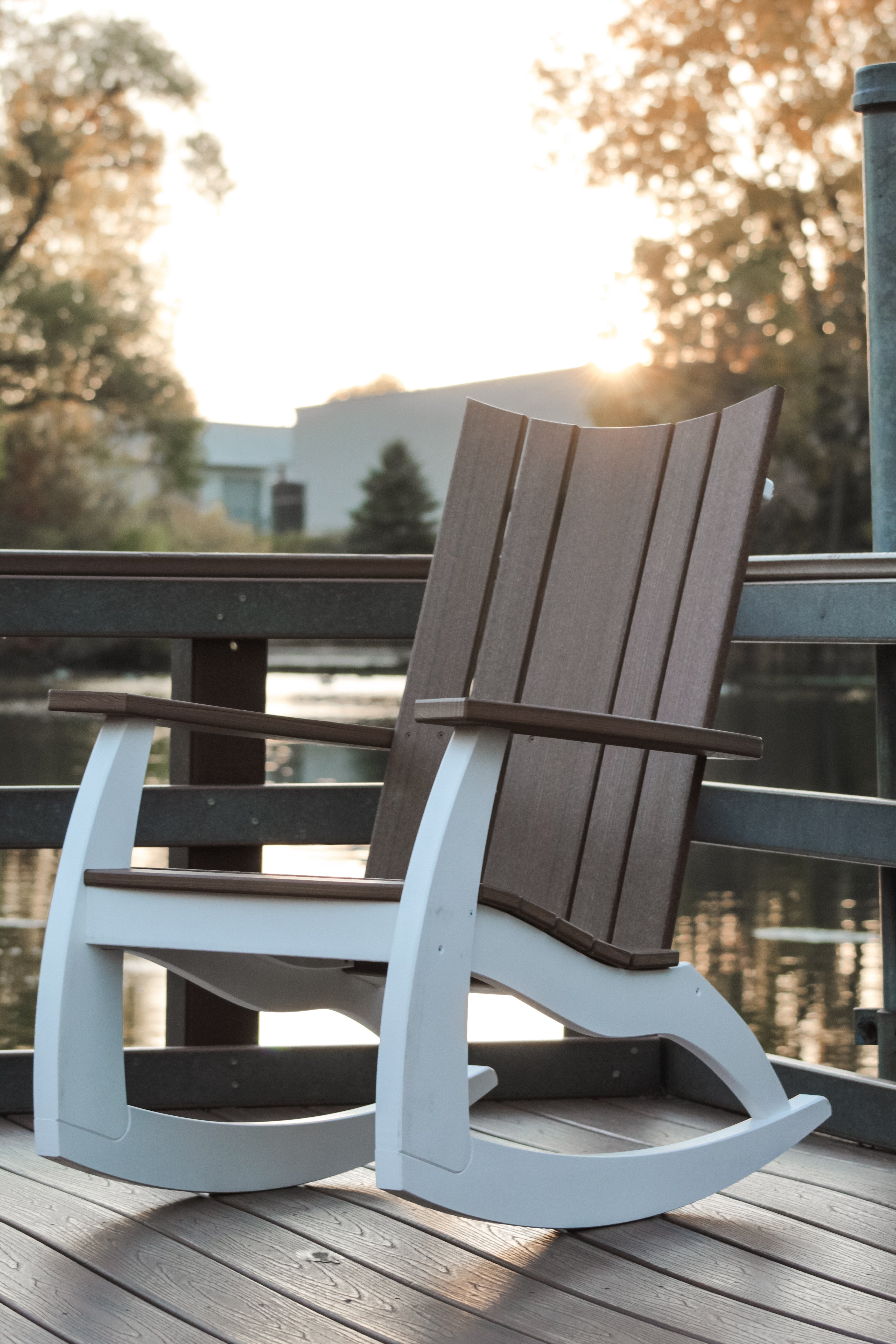 Modern Curve Adirondack Rocking Chair