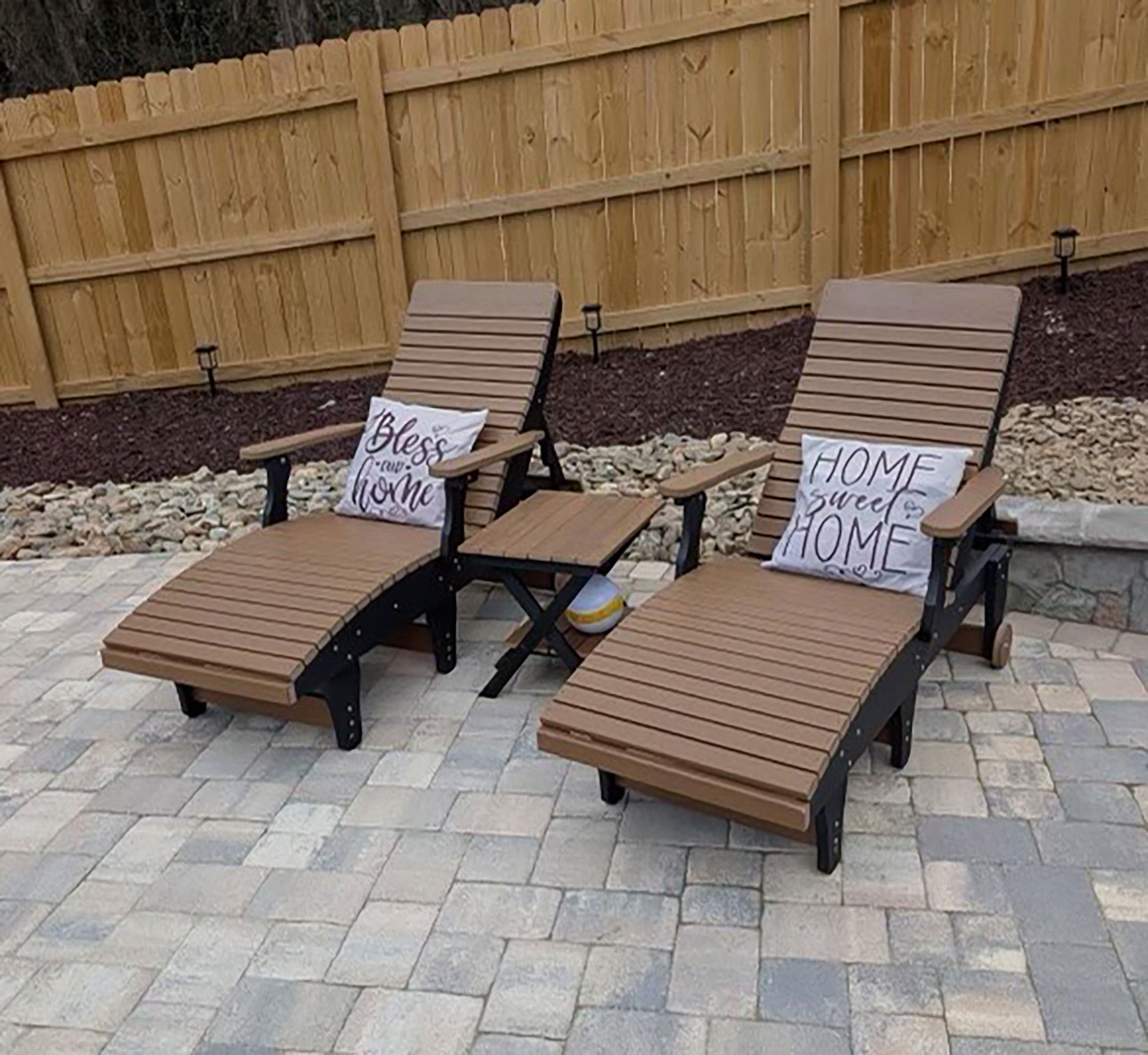 Chaise Lounge With Wheels And Adjustable Back