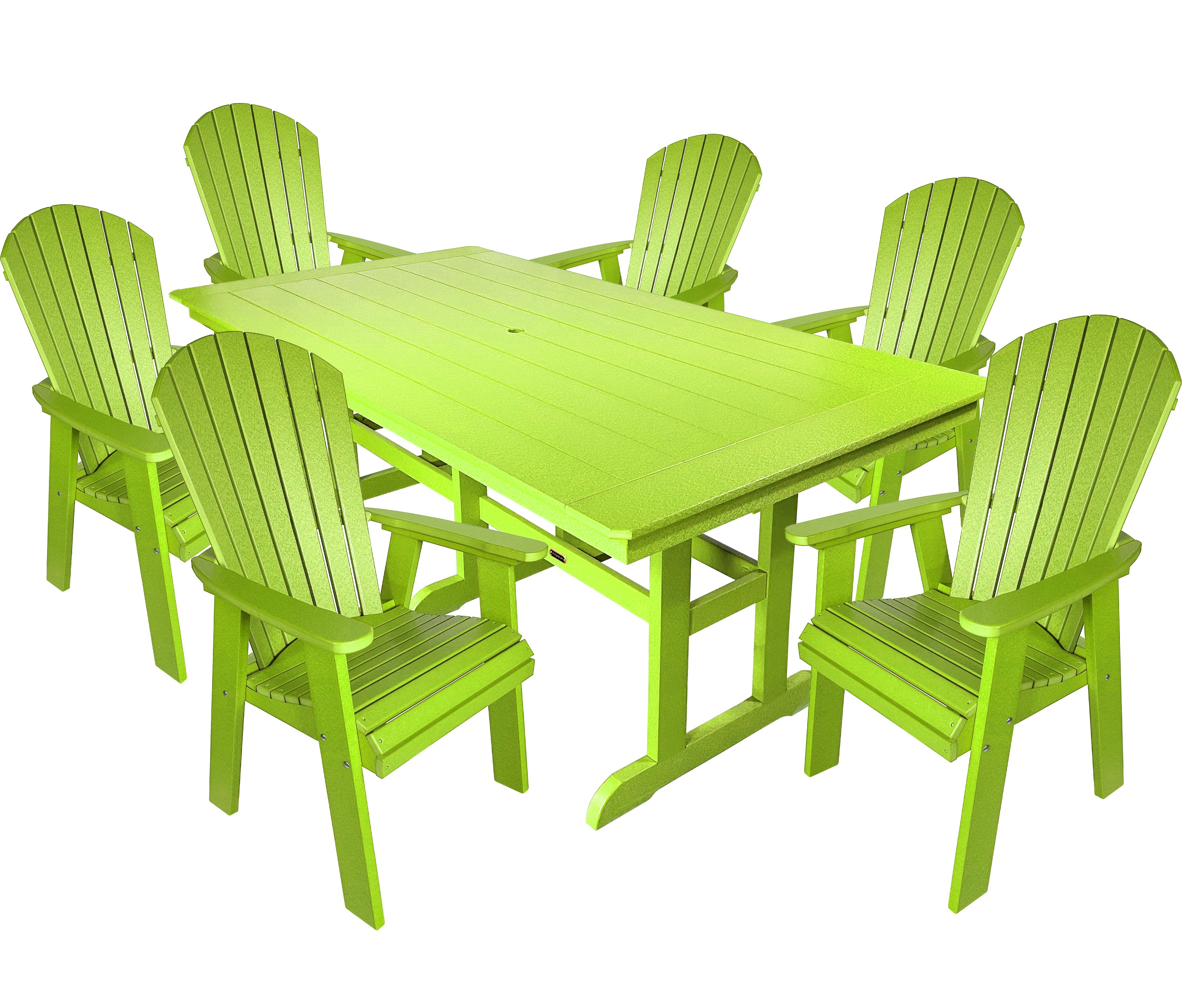 7-Piece Oceanview Adirondack Dining Set - Fully Assembled