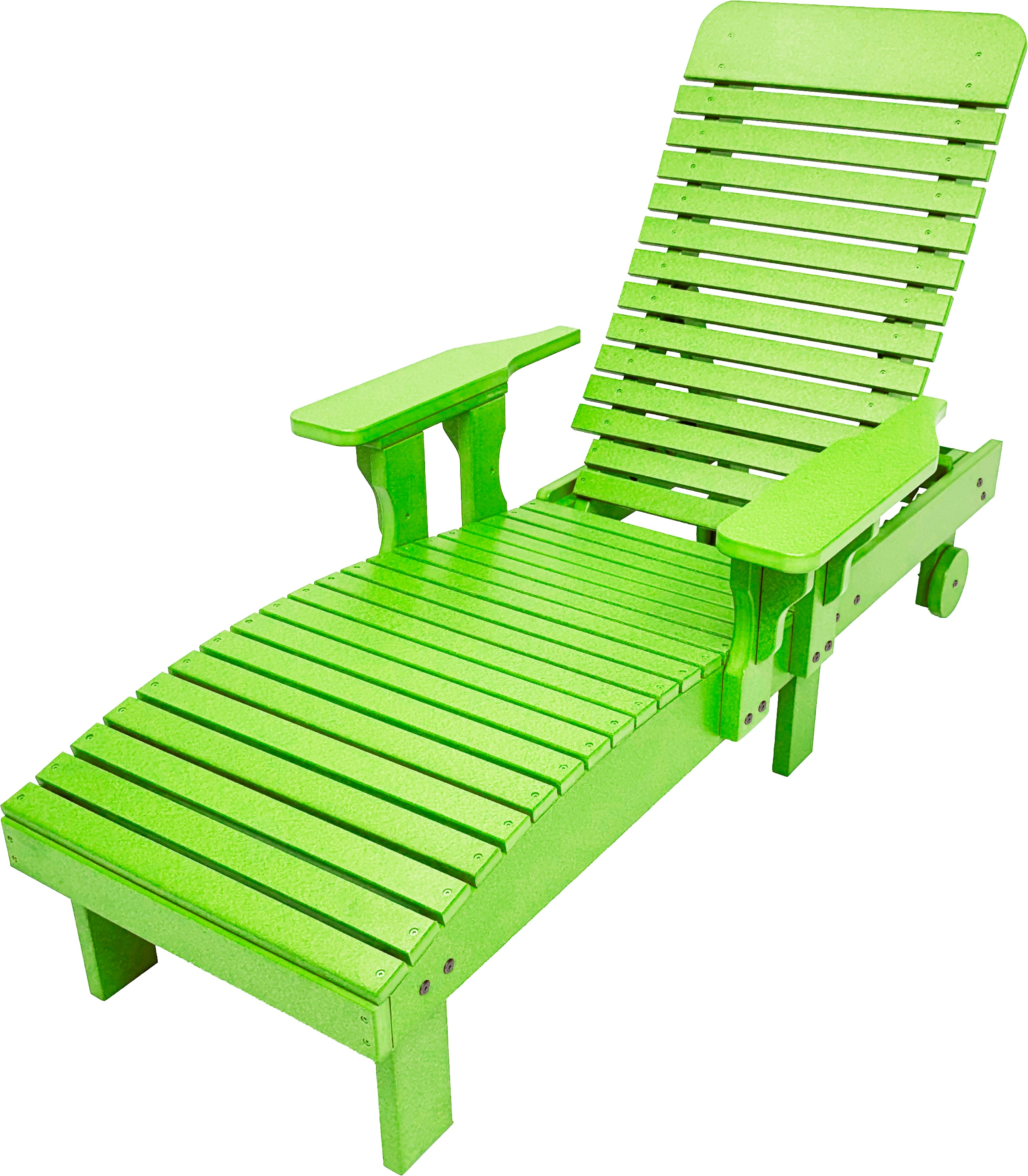 Traditional Chaise Lounge With Wheels And Adjustable Back