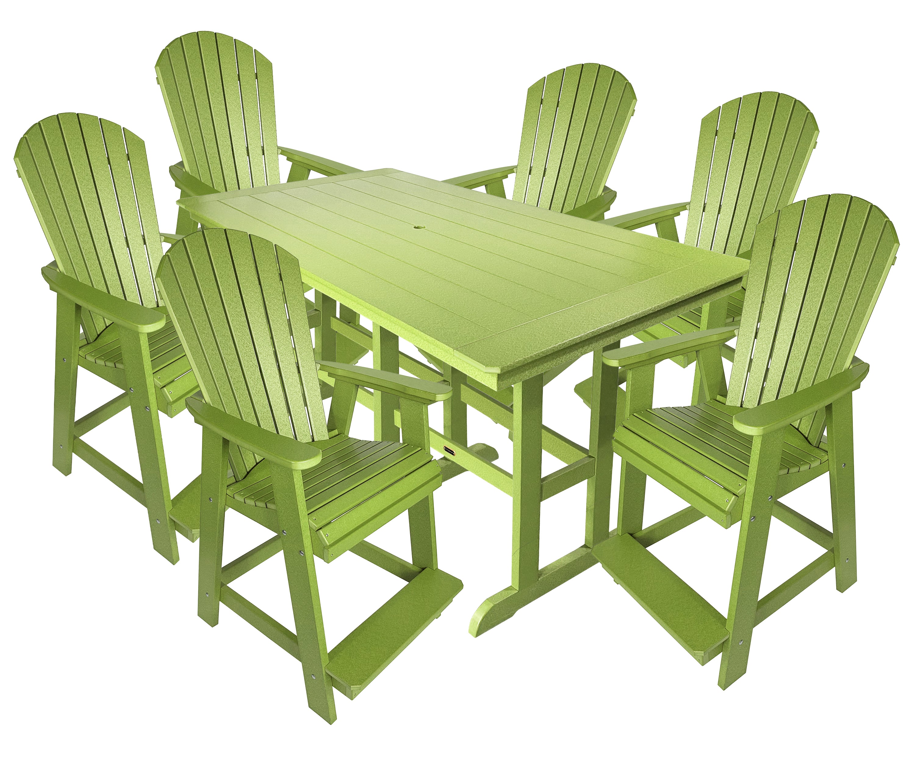 7-Piece Oceanview Adirondack Counter Set - Fully Assembled