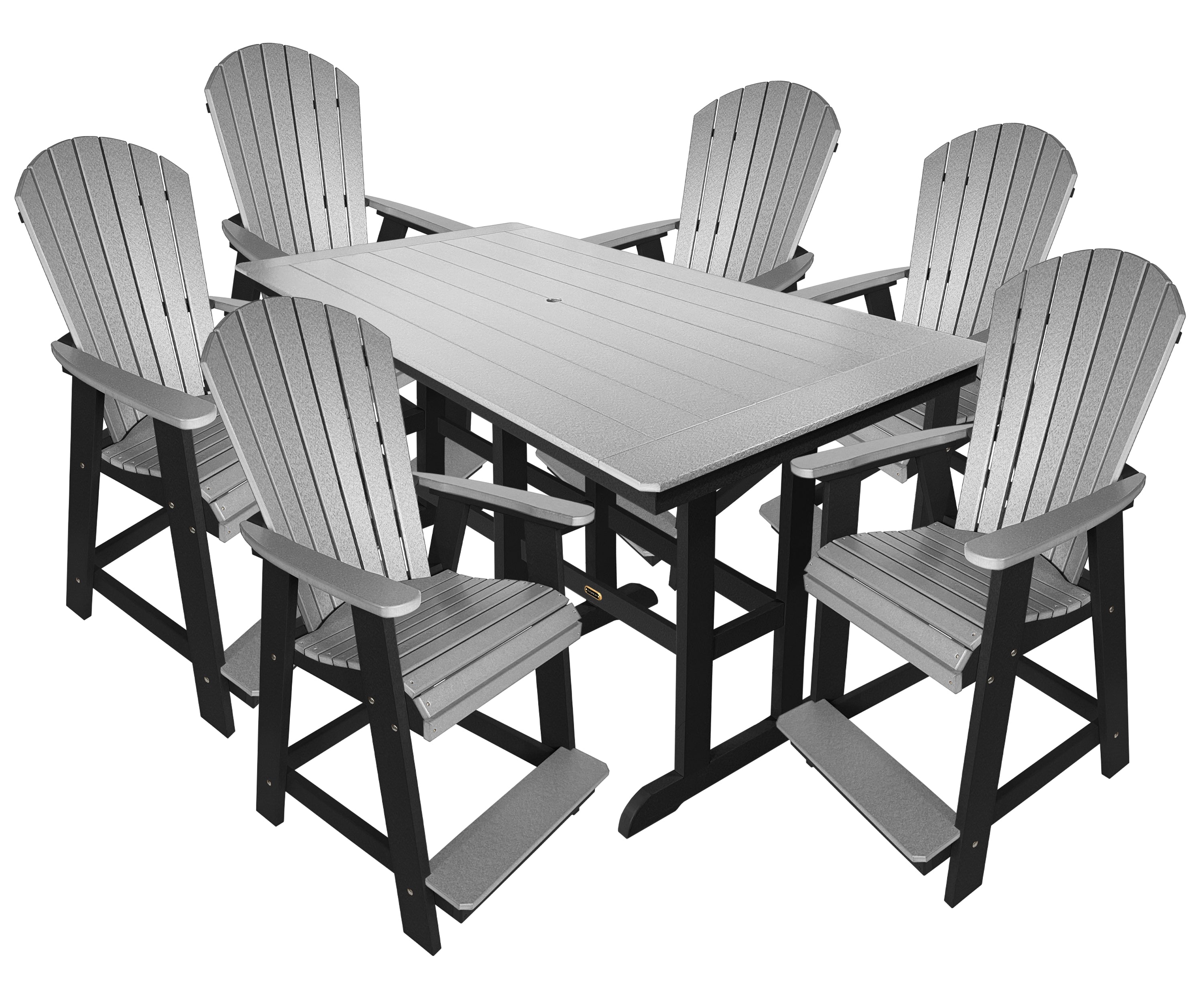 7-Piece Oceanview Adirondack Counter Set - Fully Assembled