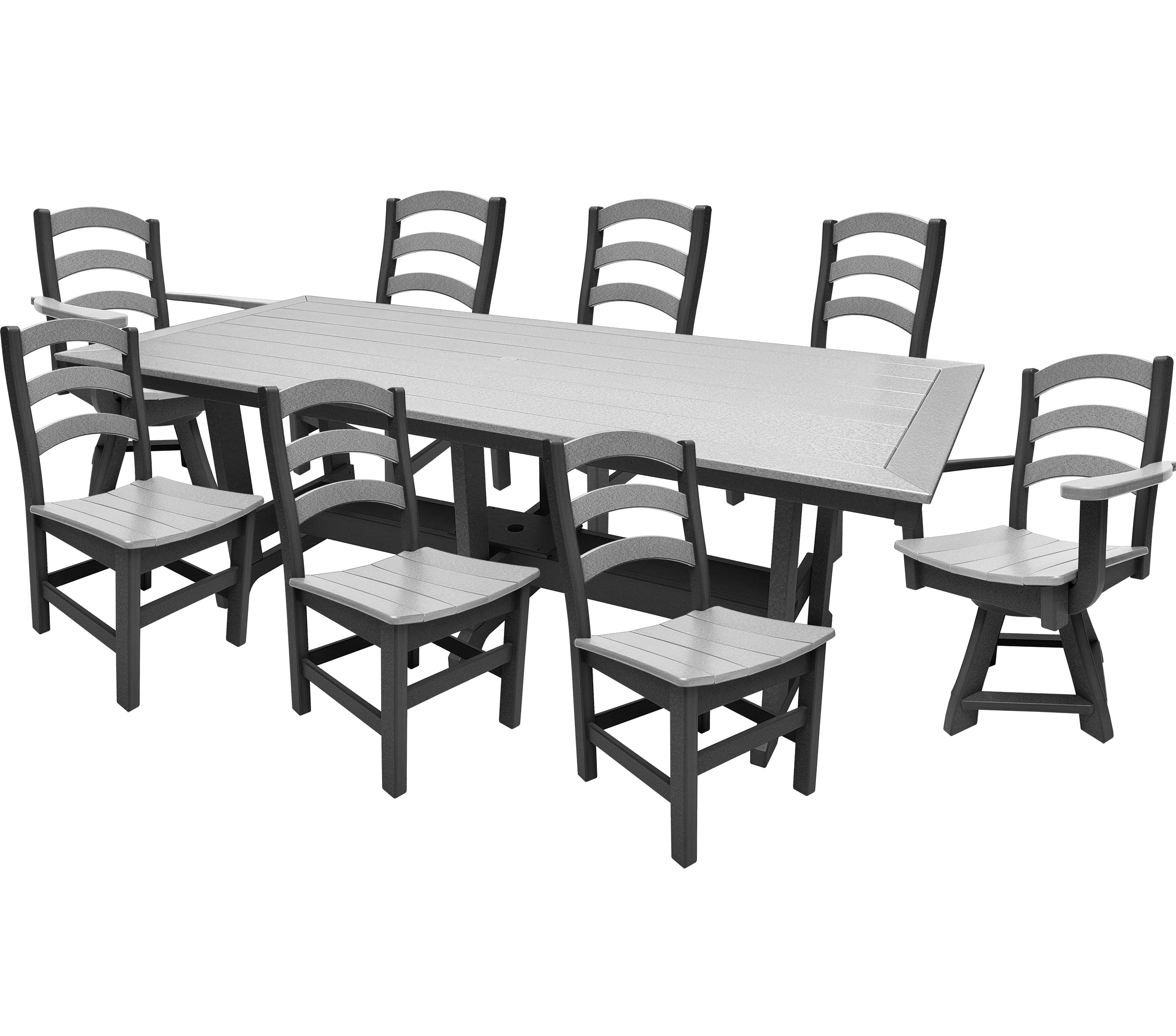 9-Piece Gardenia Dining Set With Two Swivel Chairs