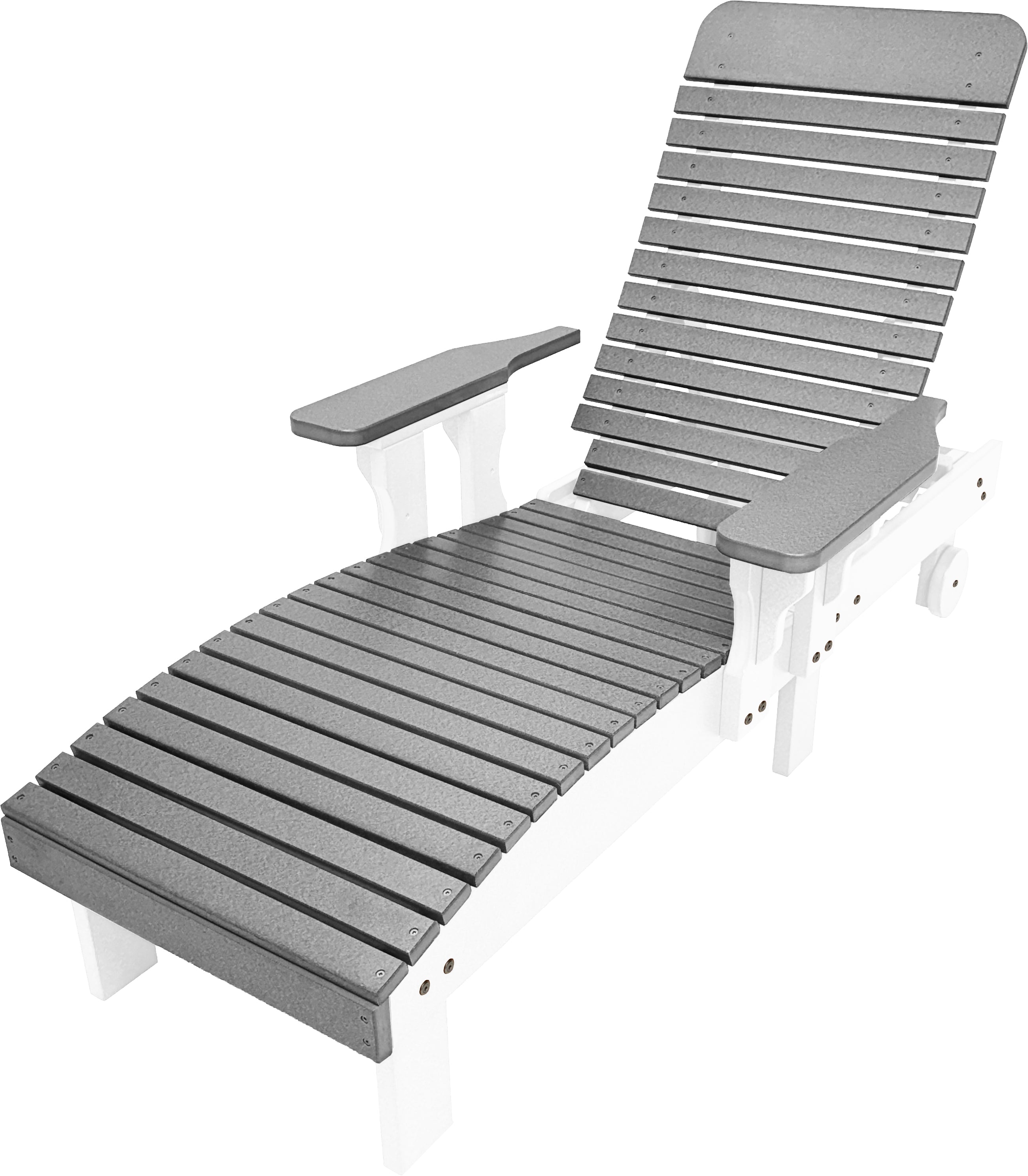 Traditional Chaise Lounge With Wheels And Adjustable Back
