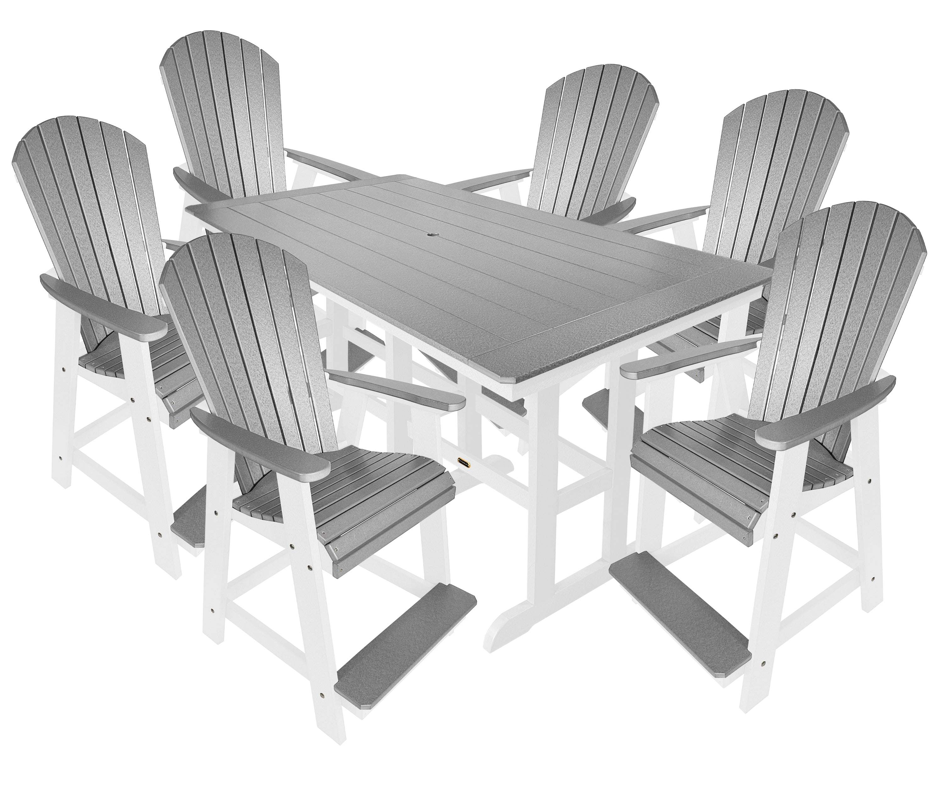 7-Piece Oceanview Adirondack Counter Set - Fully Assembled
