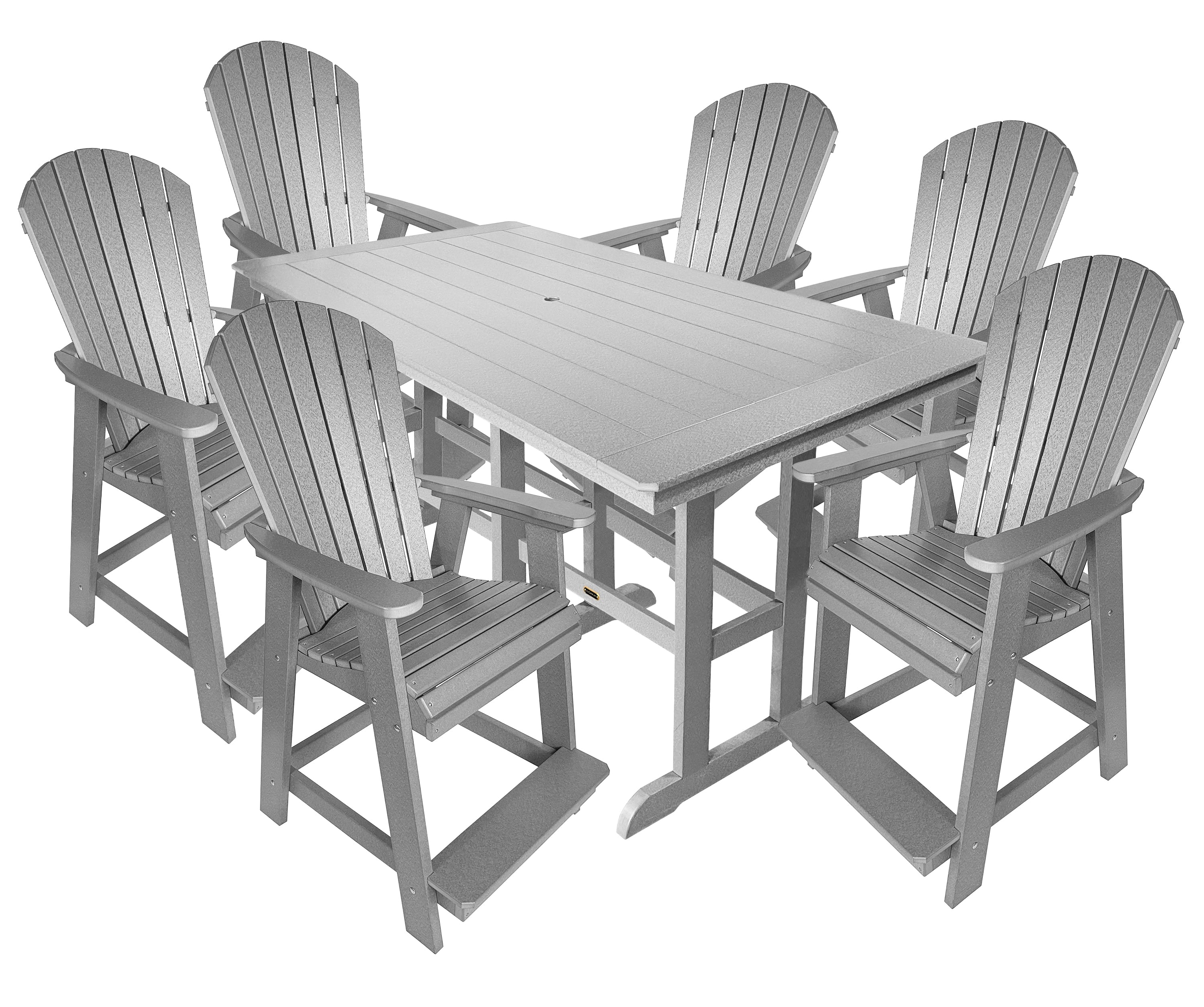 7-Piece Oceanview Adirondack Counter Set - Fully Assembled