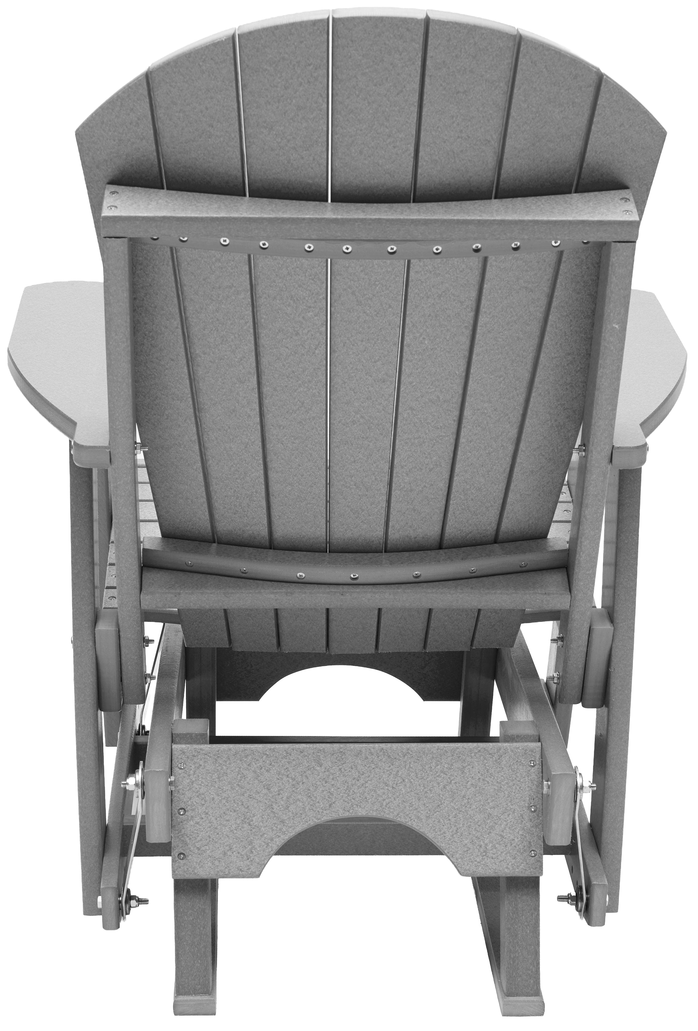 Set of 2 Adirondack Single Gliders With Two Tier End Table