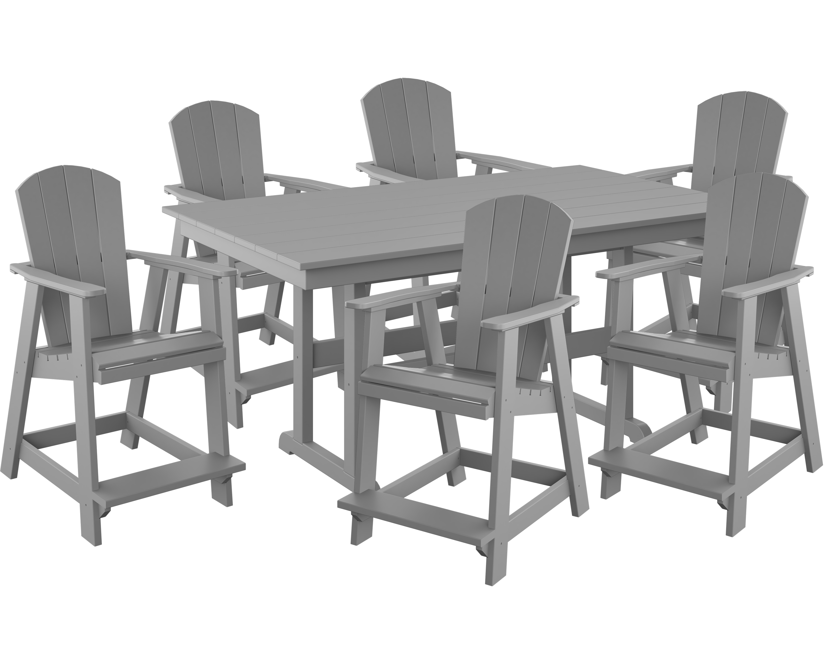 DURAWEATHER POLY® 7-Piece Yorkshire Adirondack Counter Set