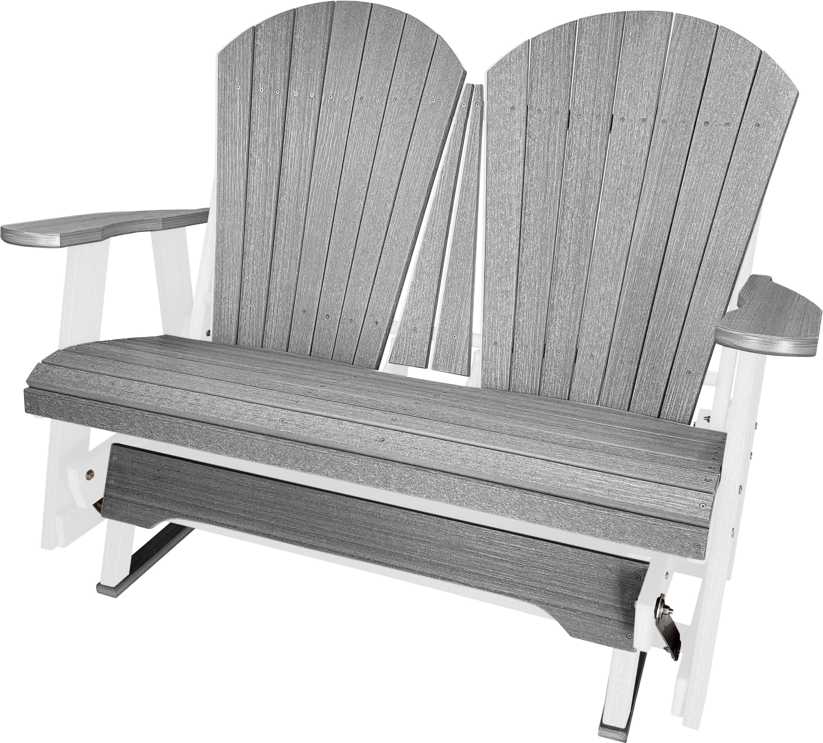 DuraWeather Poly Adirondack Loveseat Double Glider