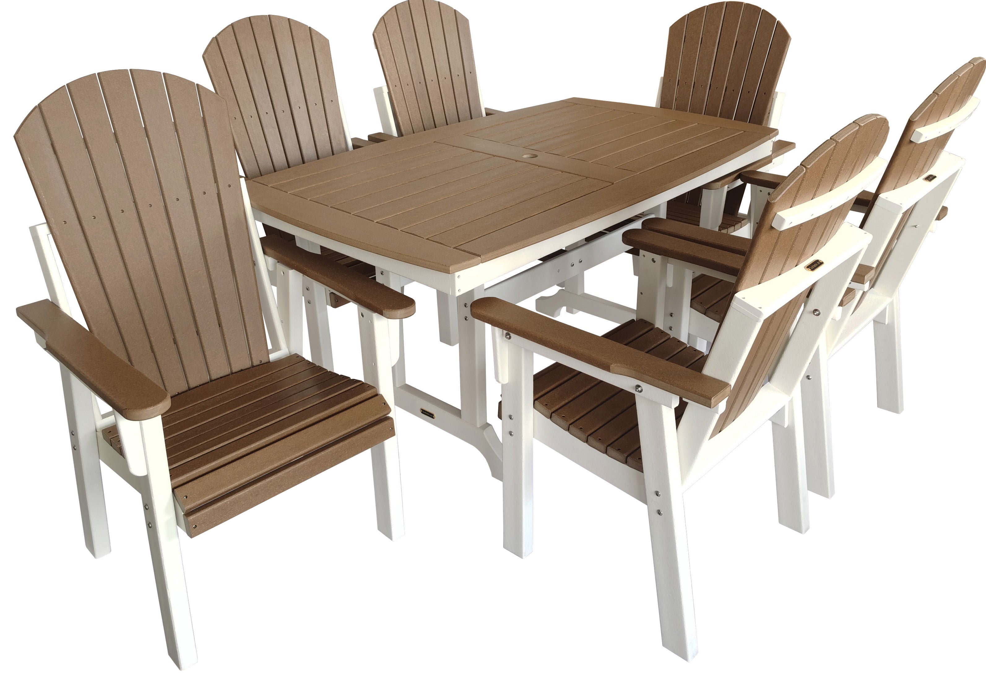 7-Piece Classic Adirondack Dining Table Set