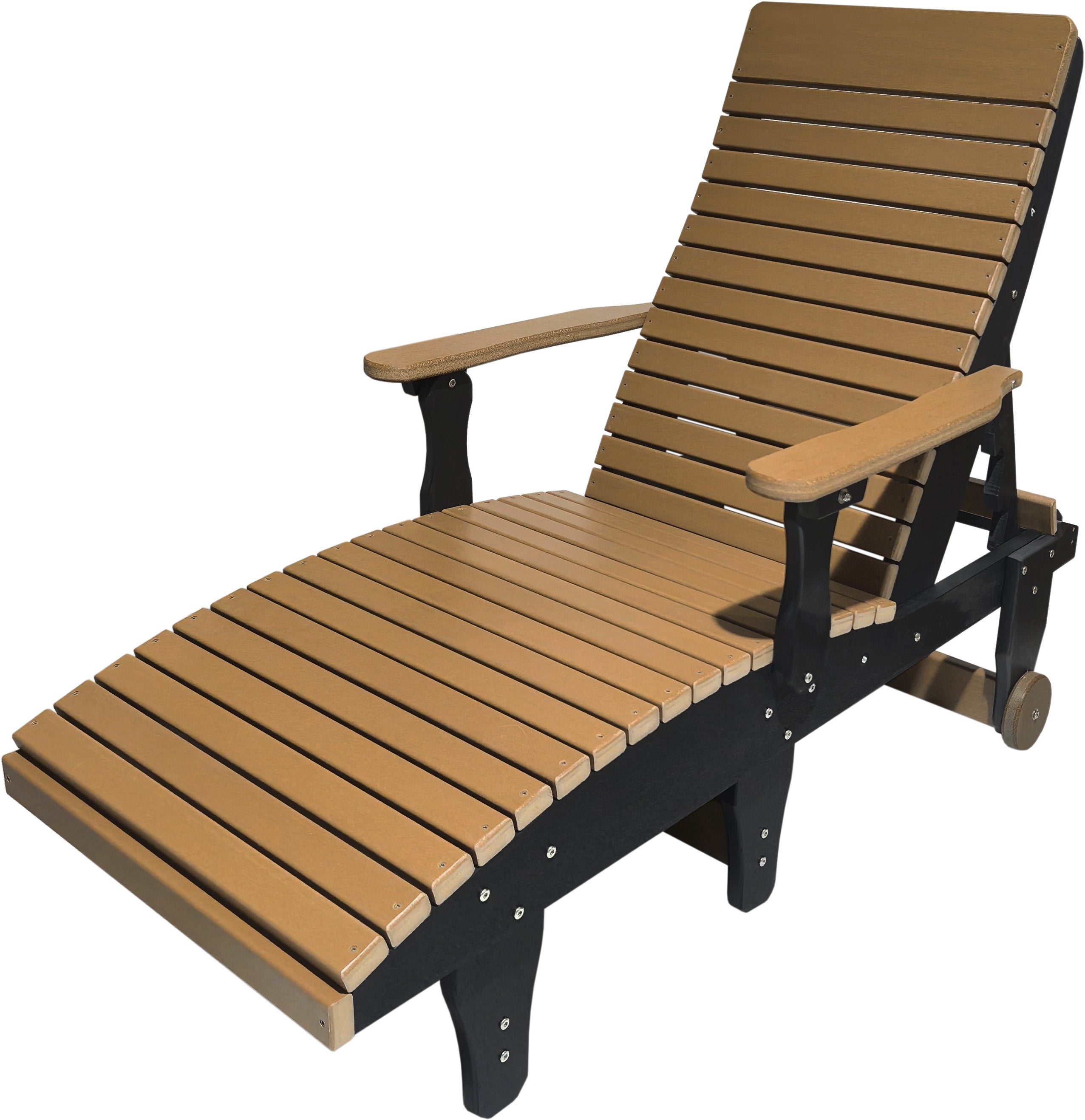 Chaise Lounge With Wheels And Adjustable Back