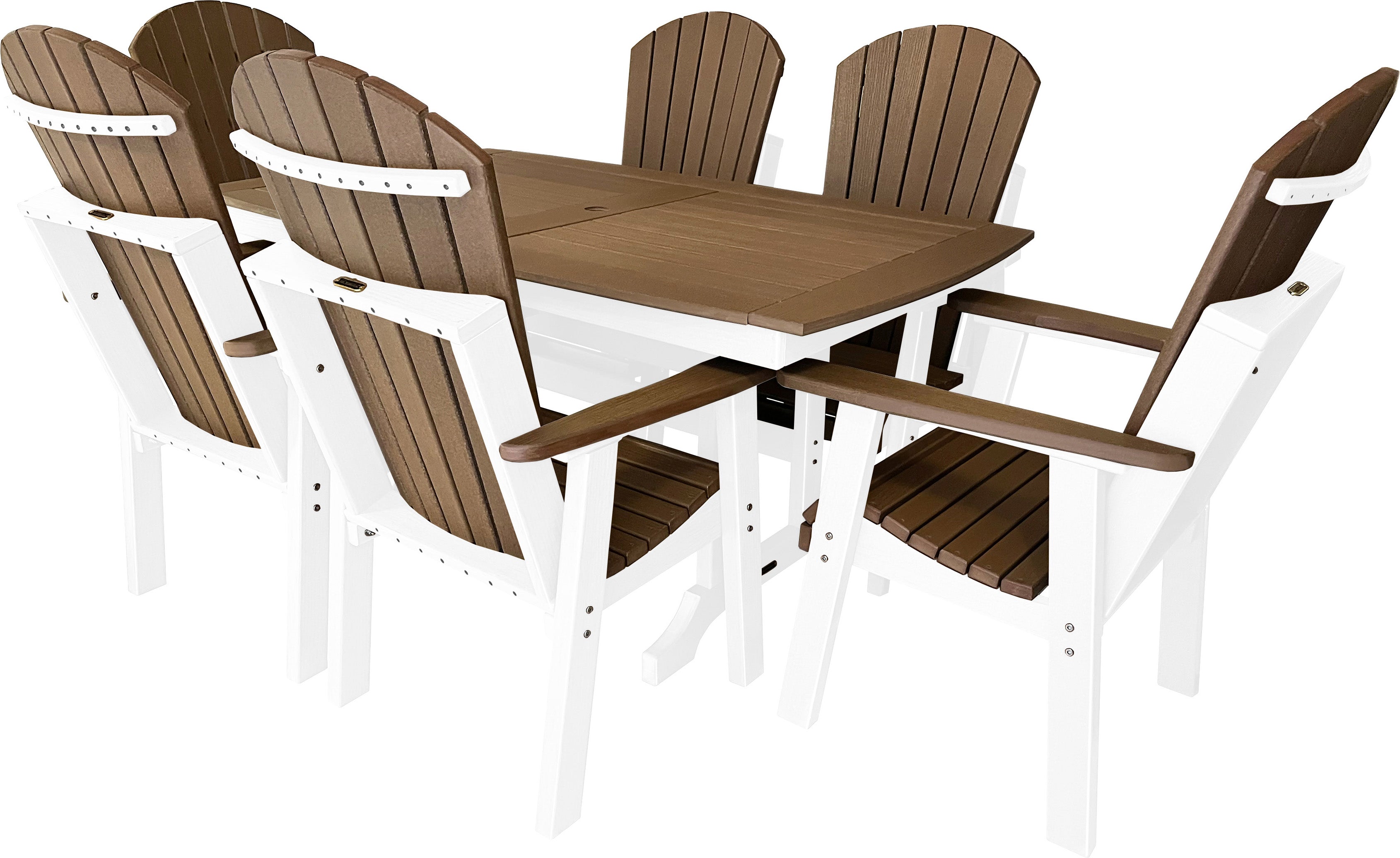 7-Piece Classic Adirondack Dining Table Set