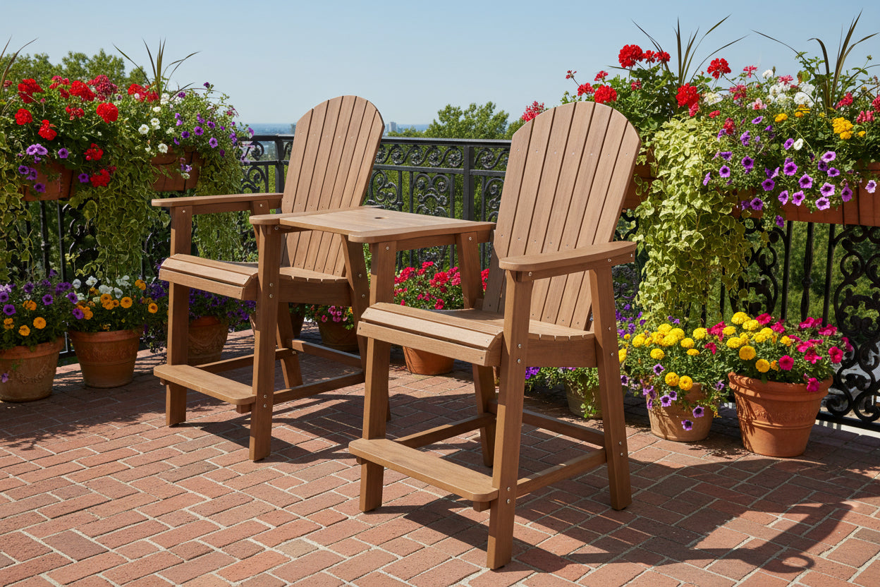 Counter Height Bistro Tete-a-tete With Cupholders