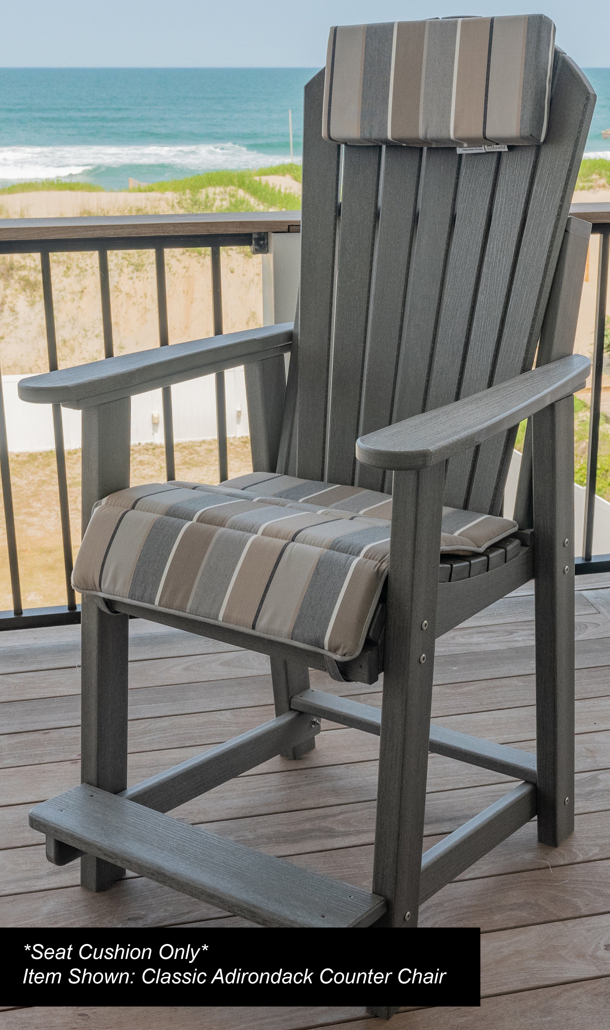 Dining, Counter, Rocker, & Glider Chair Seat Cushions Sunbrella® Fabric (18 Colors Options!)