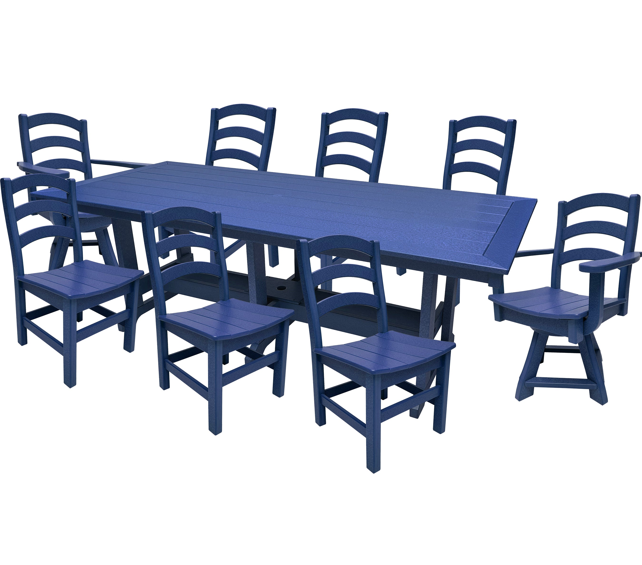 9-Piece Gardenia Dining Set With Two Swivel Chairs