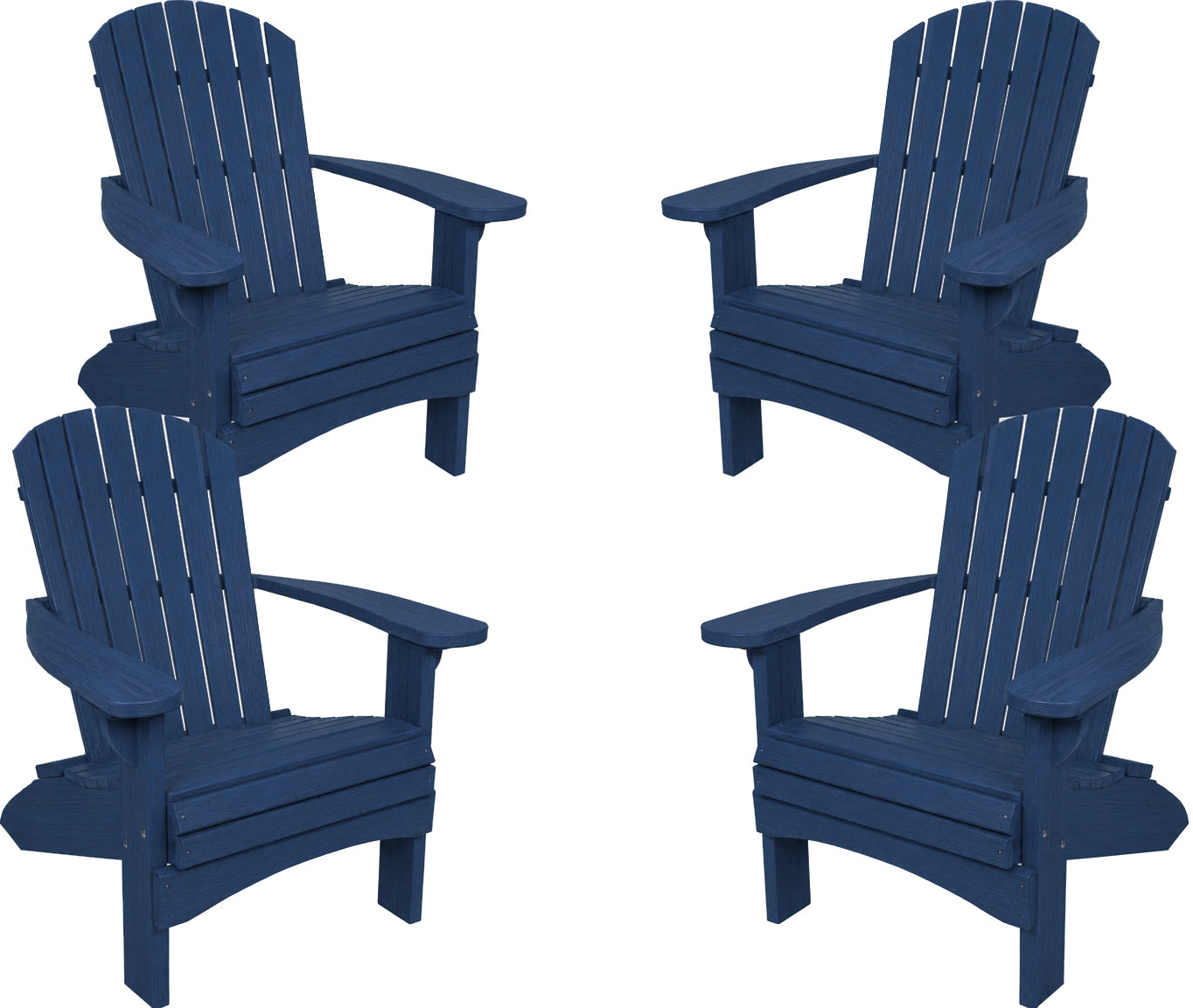 Set of 4 Adirondack Chairs Original King Size