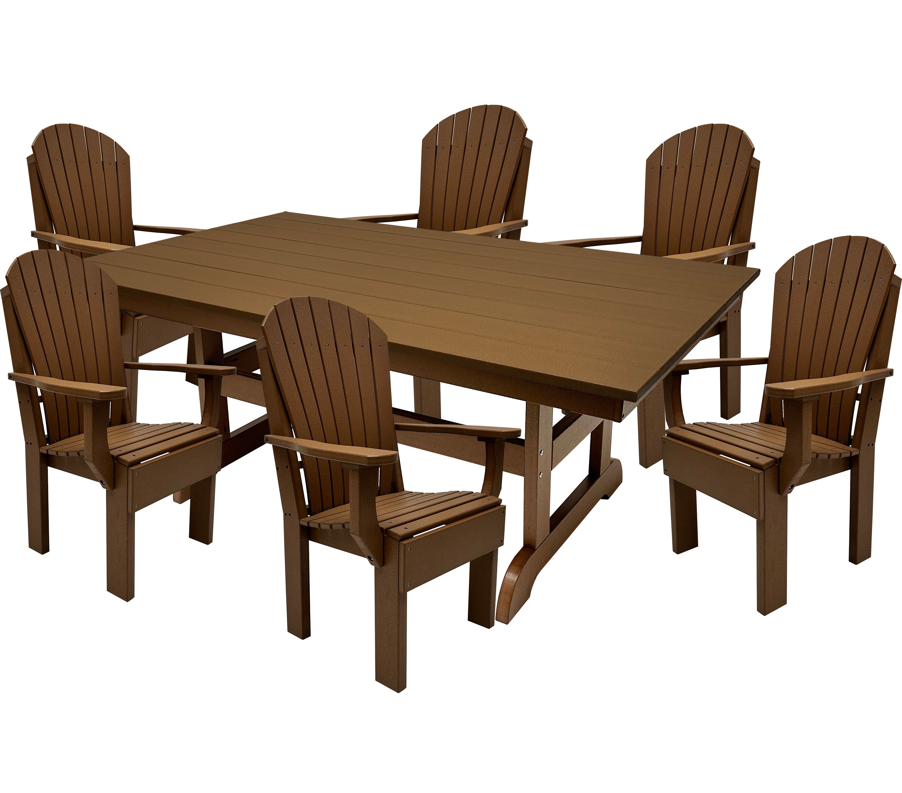 7-Piece Farmhouse Adirondack Dining Table Set