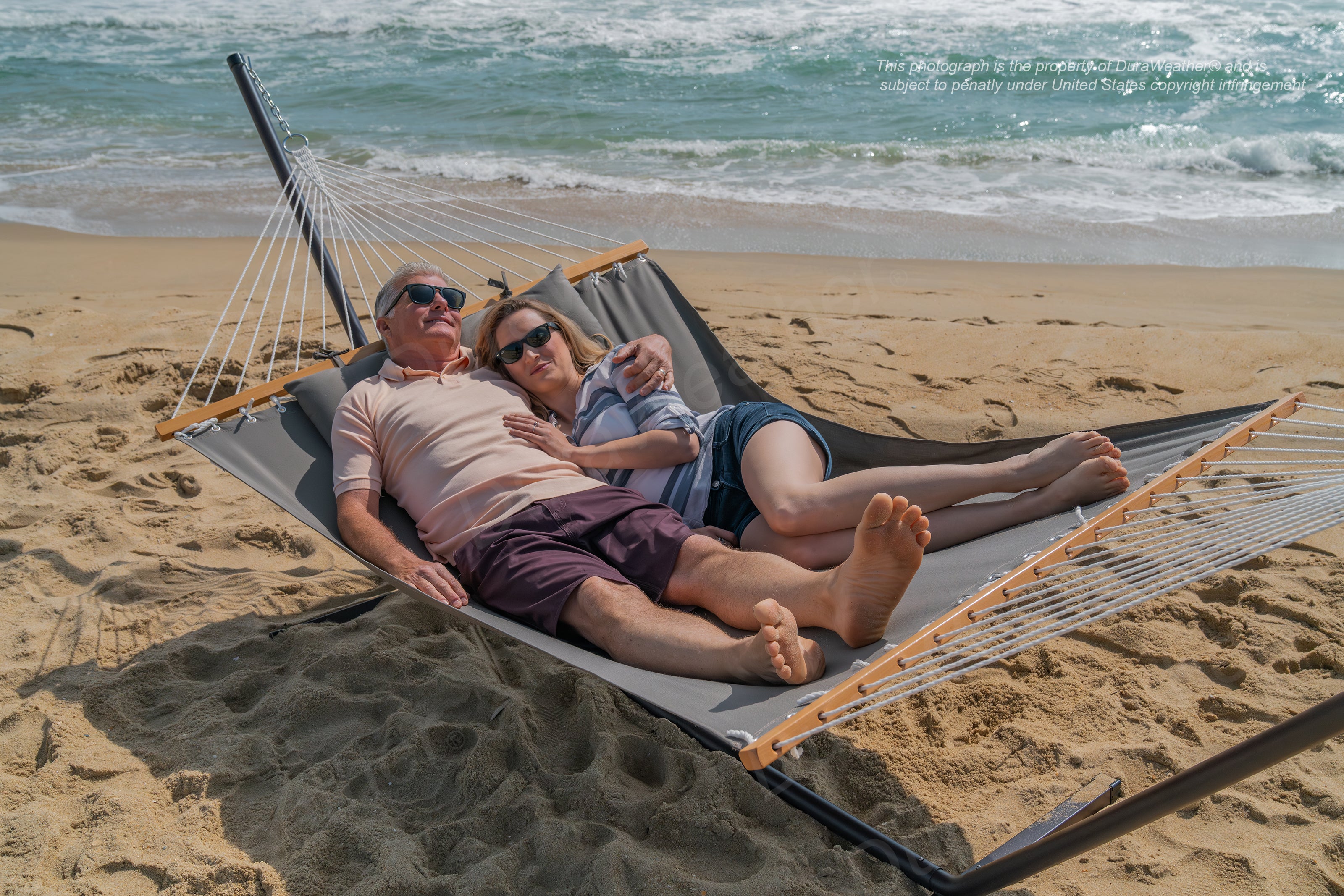 DURAWEATHER POLY® Hammock with Detachable Pillow in Sunbrella Fabrics