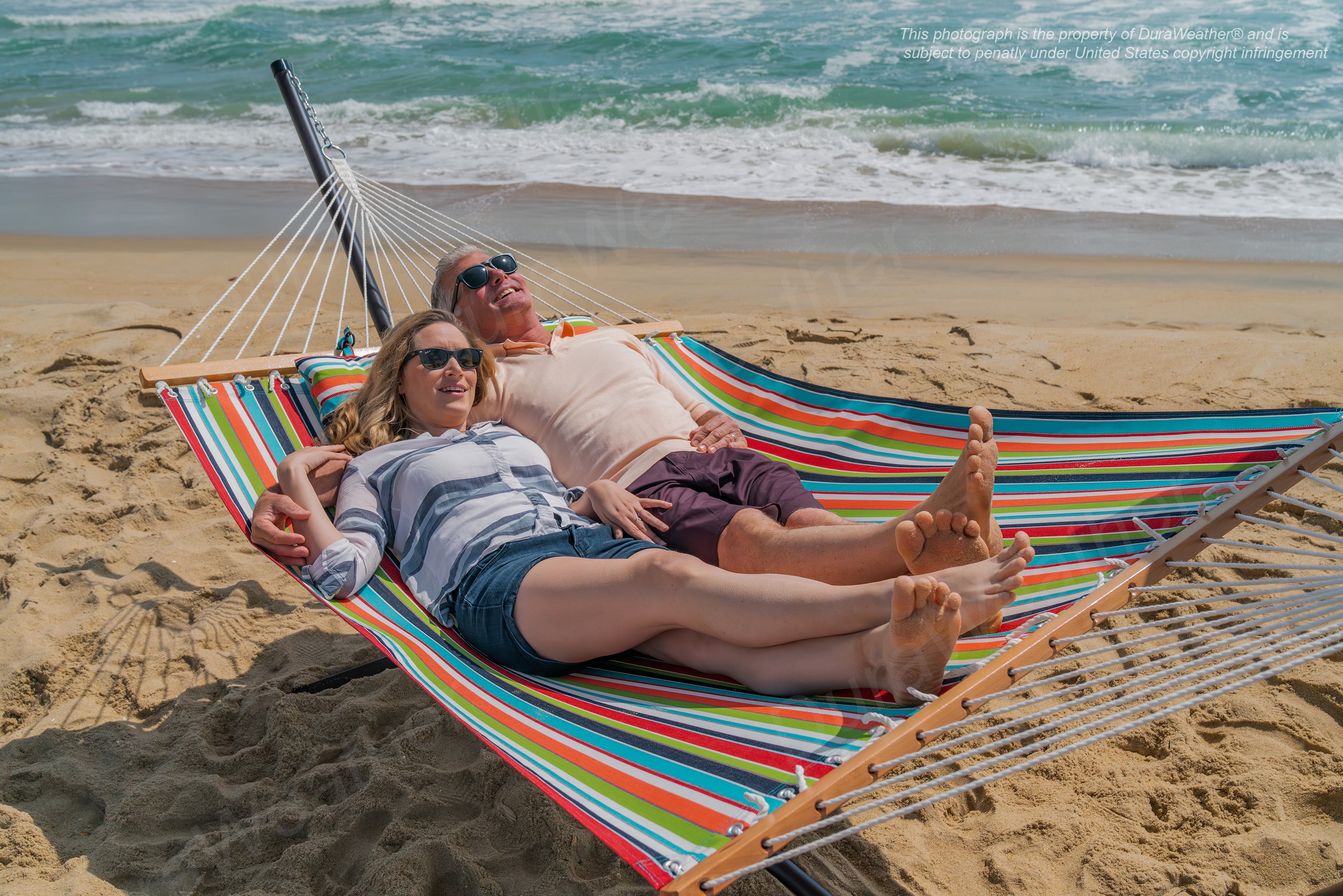 DURAWEATHER POLY® Hammock with Detachable Pillow in Sunbrella Fabrics