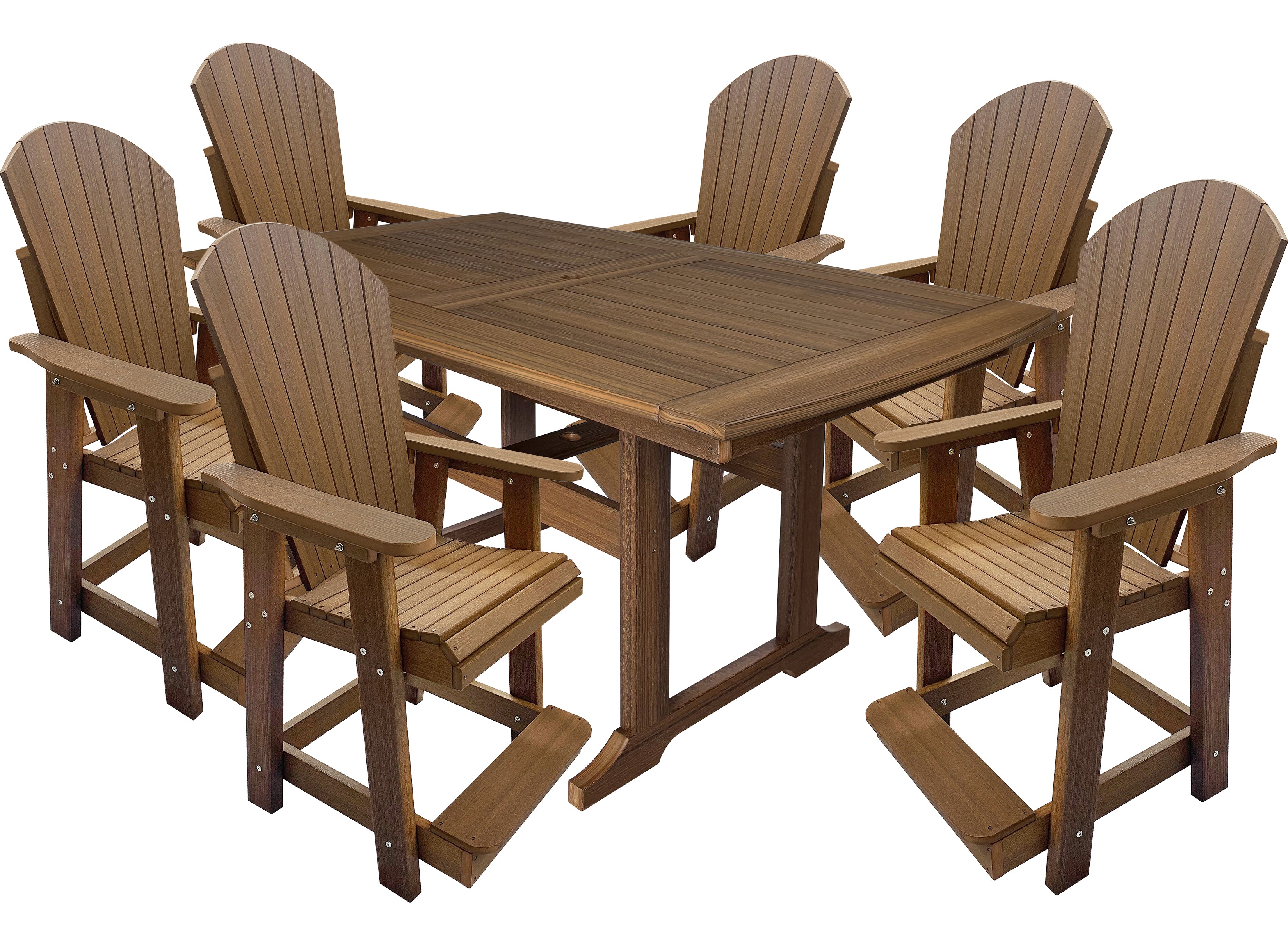 7-Piece Lakeside Adirondack Counter Set