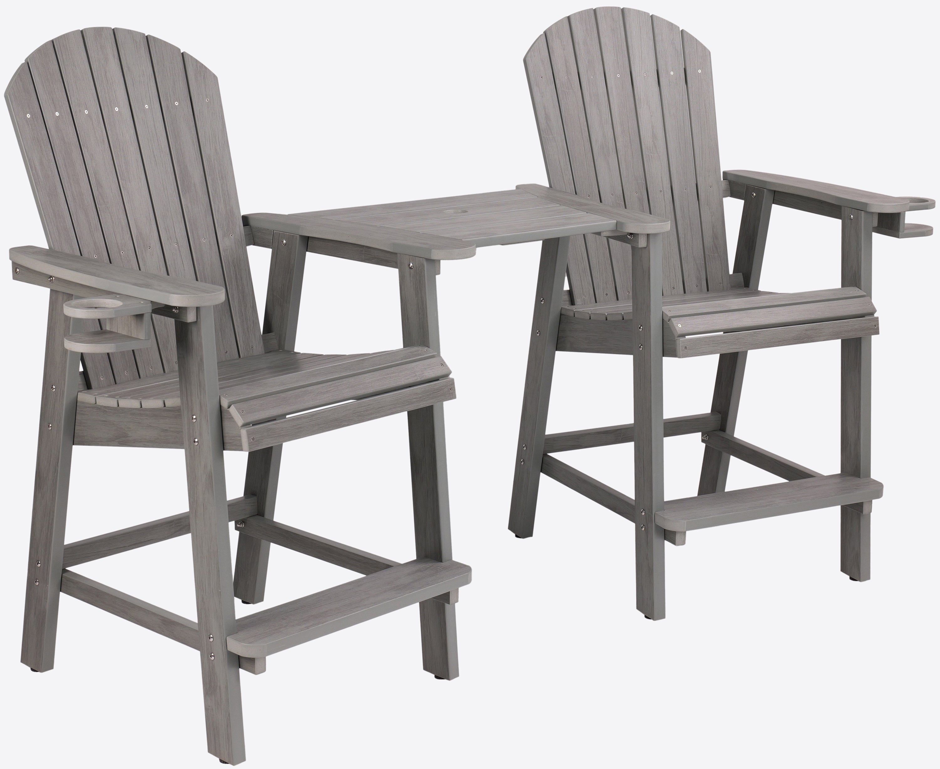 Counter Height Bistro Tete-a-tete With Cupholders