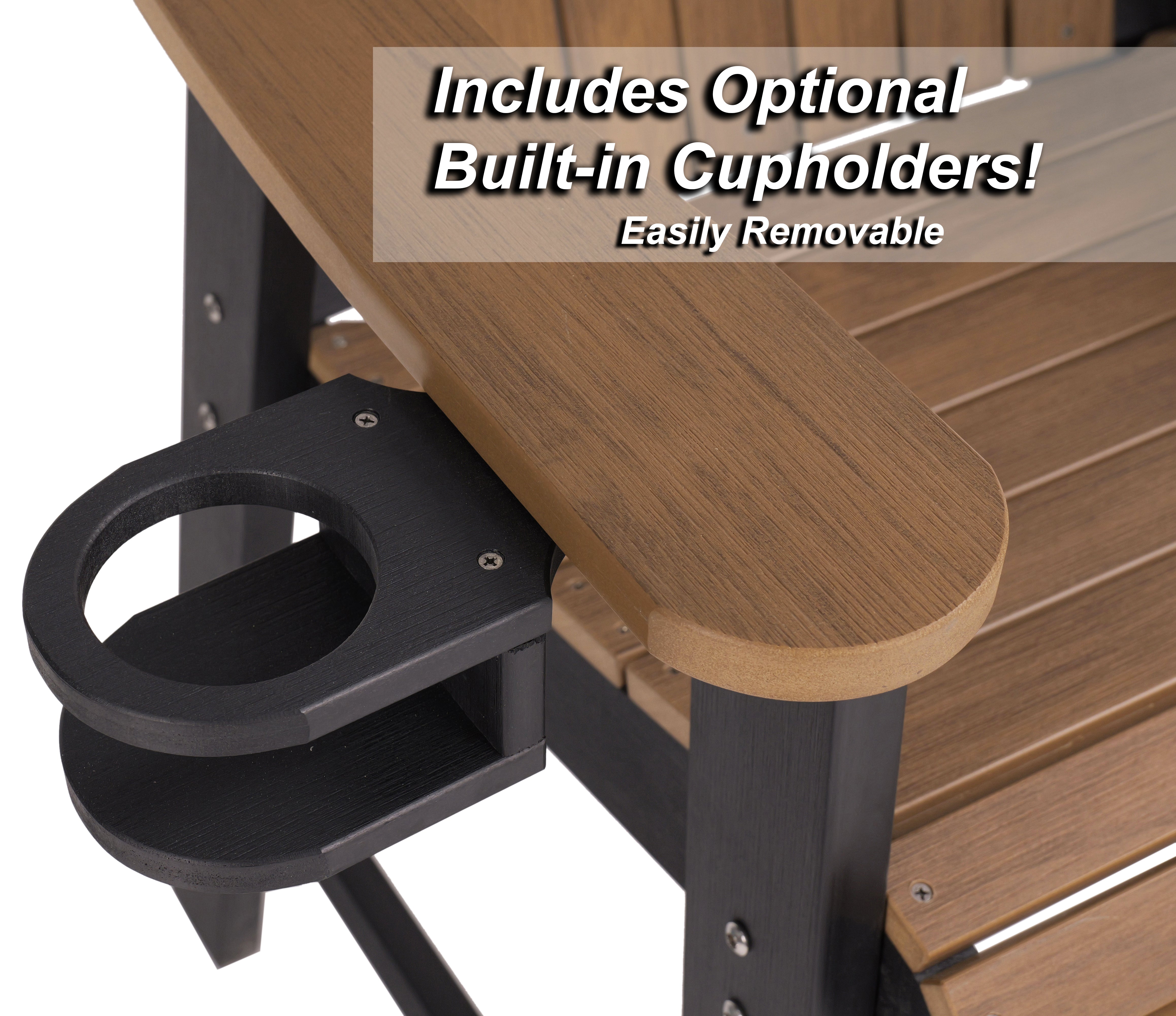 Counter Height Bistro Tete-a-tete With Cupholders