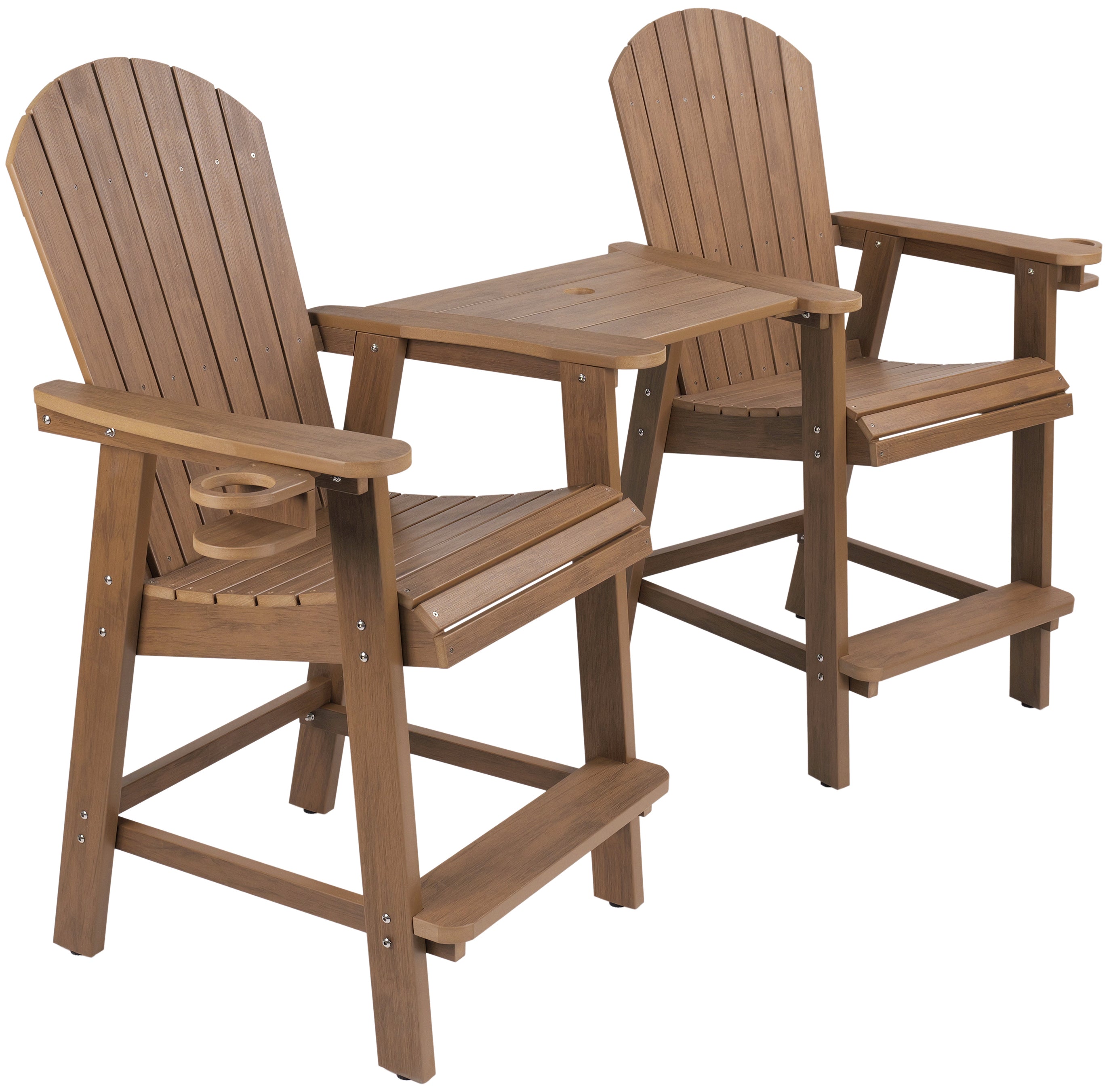 Counter Height Bistro Tete-a-tete With Cupholders